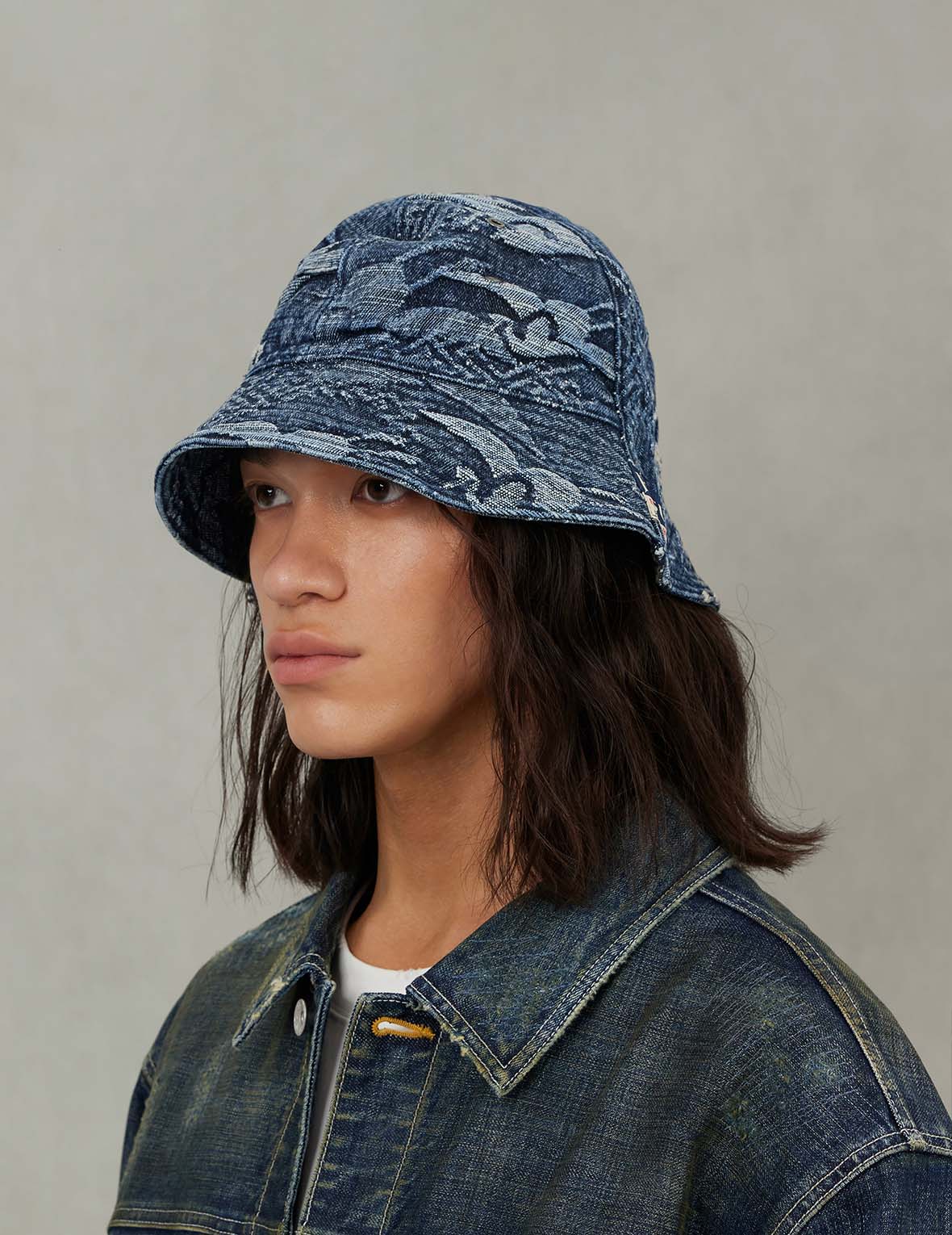 Allover Seagull Crane Jacquard Bucket Hat – EVISU