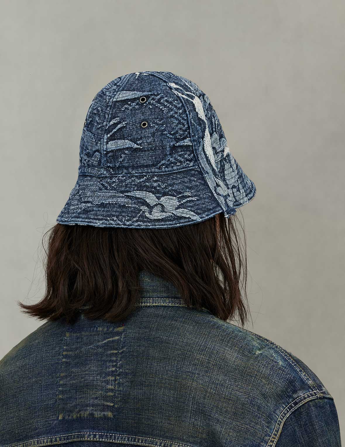 Allover Seagull Crane Jacquard Bucket Hat – EVISU