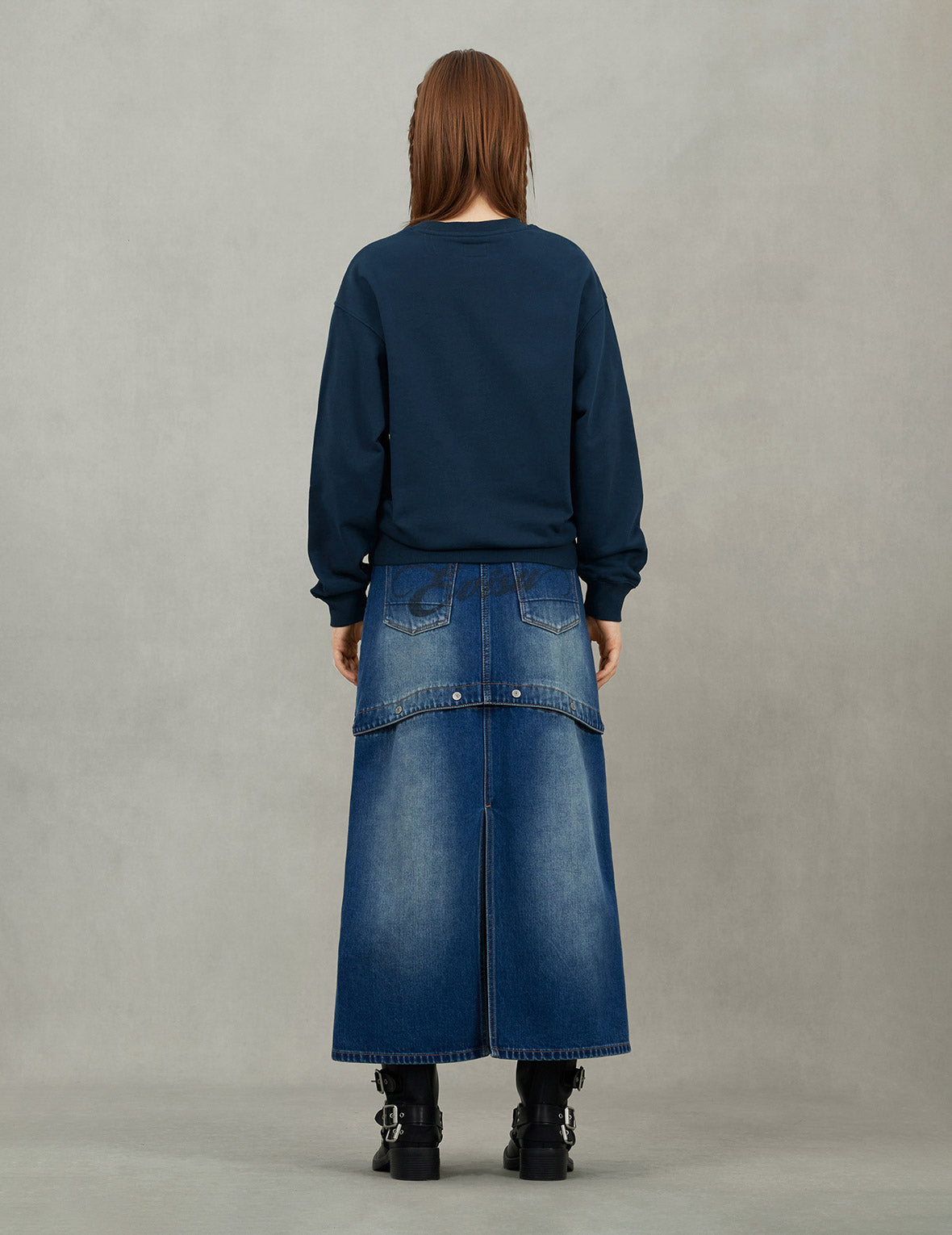 Logo Embroidery Oversized Sweatshirt