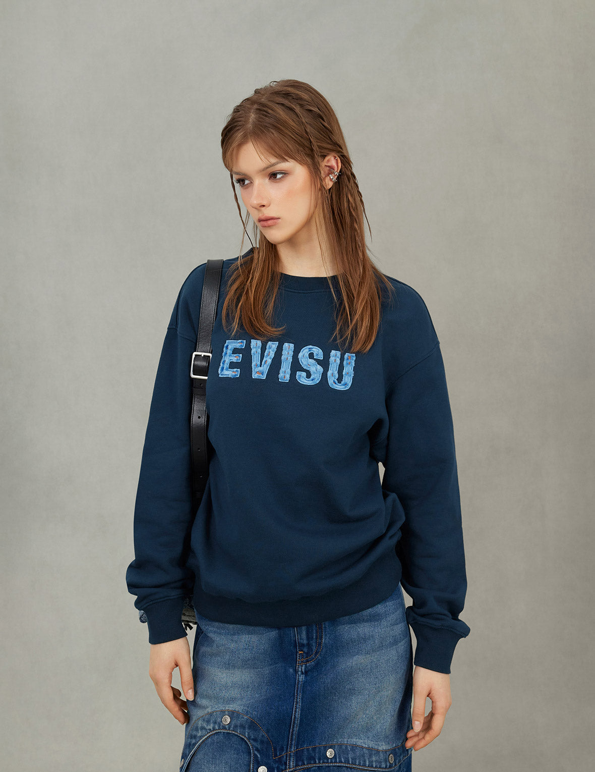 Logo Embroidery Oversized Sweatshirt