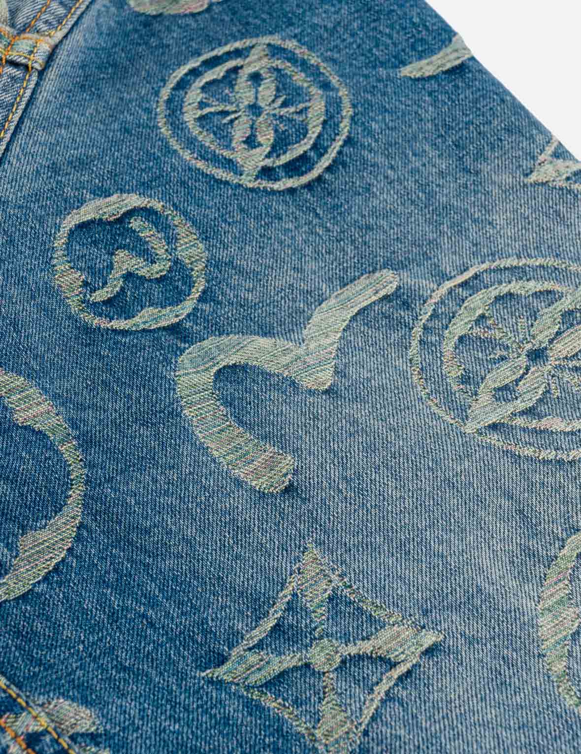 彩虹复古牛仔外套