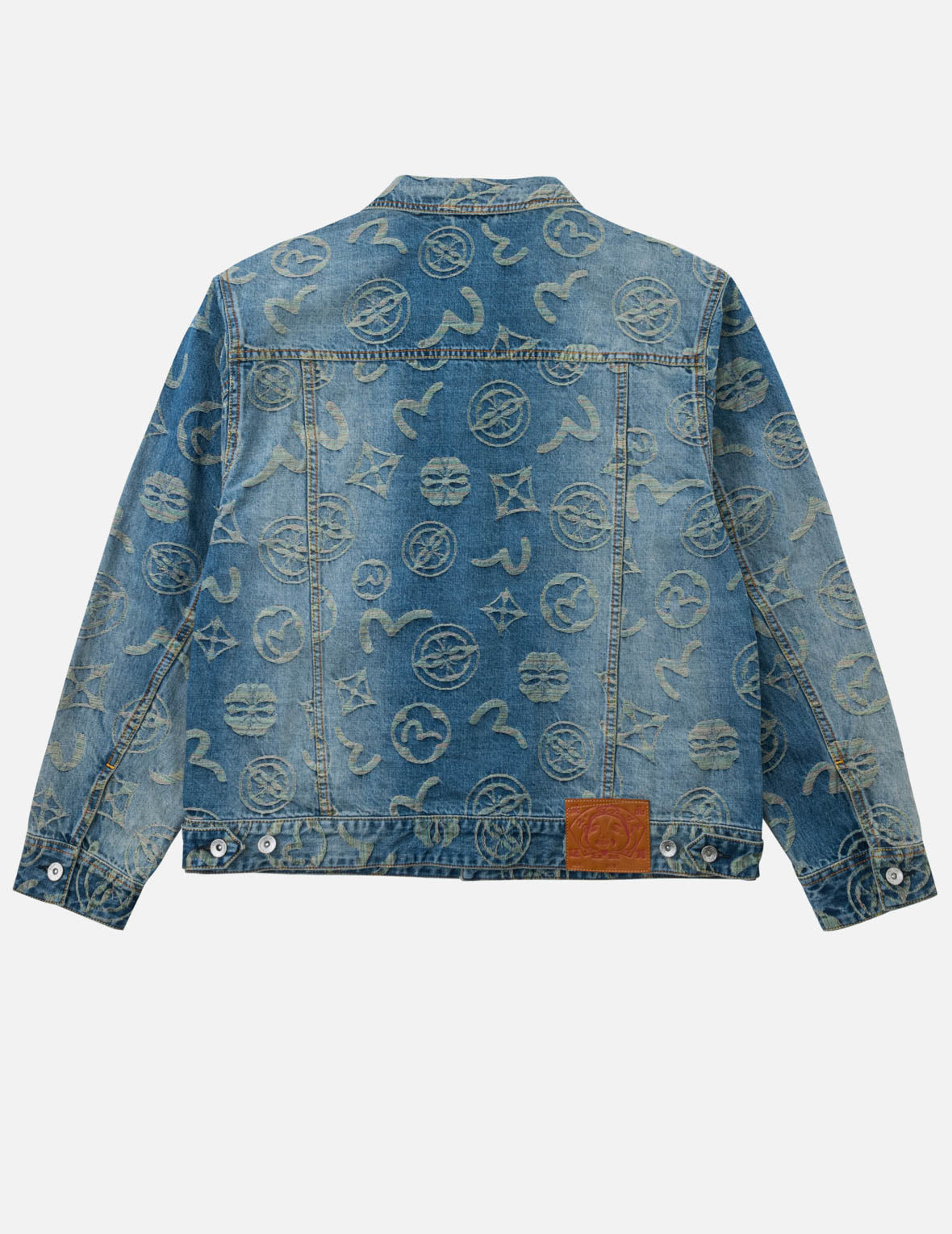 彩虹复古牛仔外套