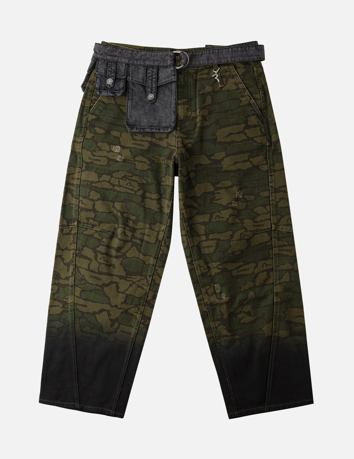 2-in-1 Ishigaki Camouflage Detachable Utility Belt Balloon Fit Cotton Pants