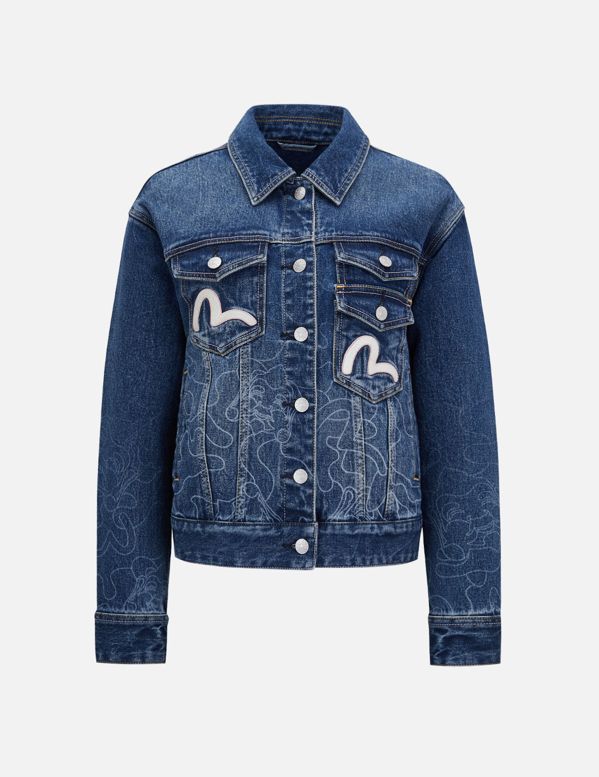 Gradated Laser-print Denim Jacket – EVISU