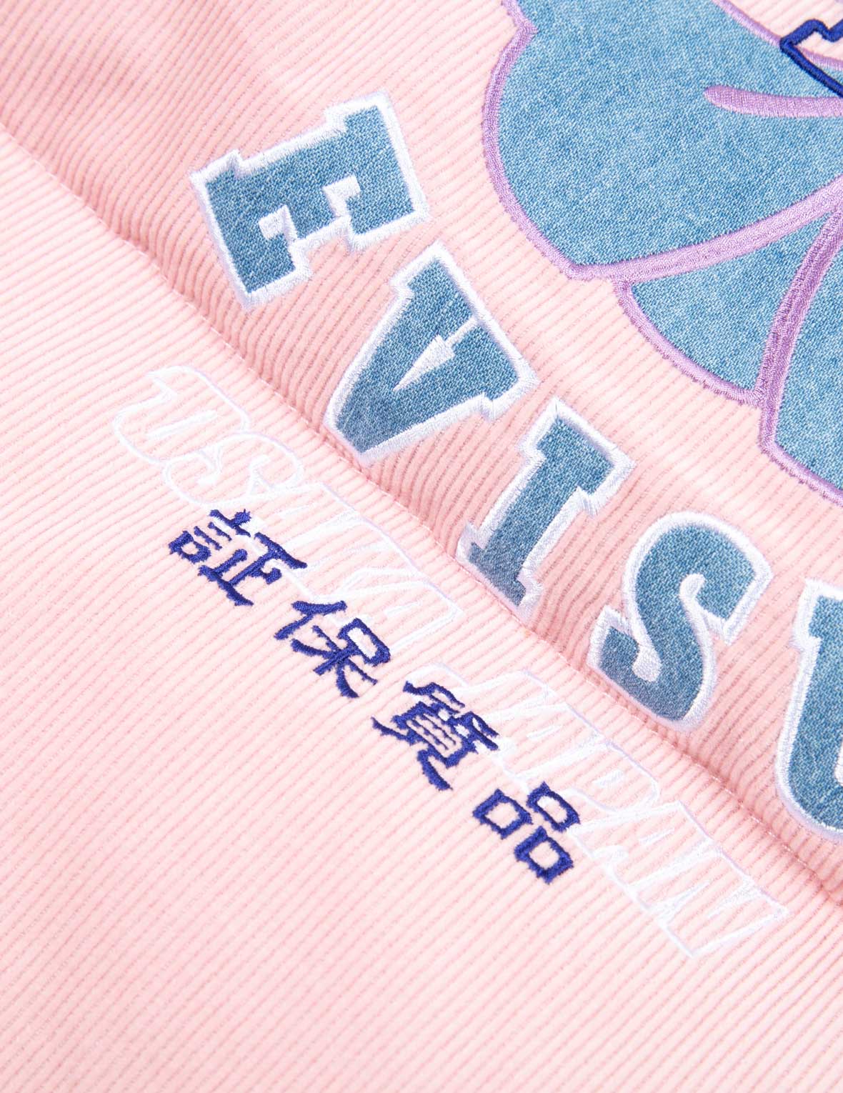Denim Patchwork Corduroy Down Jacket – EVISU Denim Patchwork Corduroy Down Jacket – EVISU