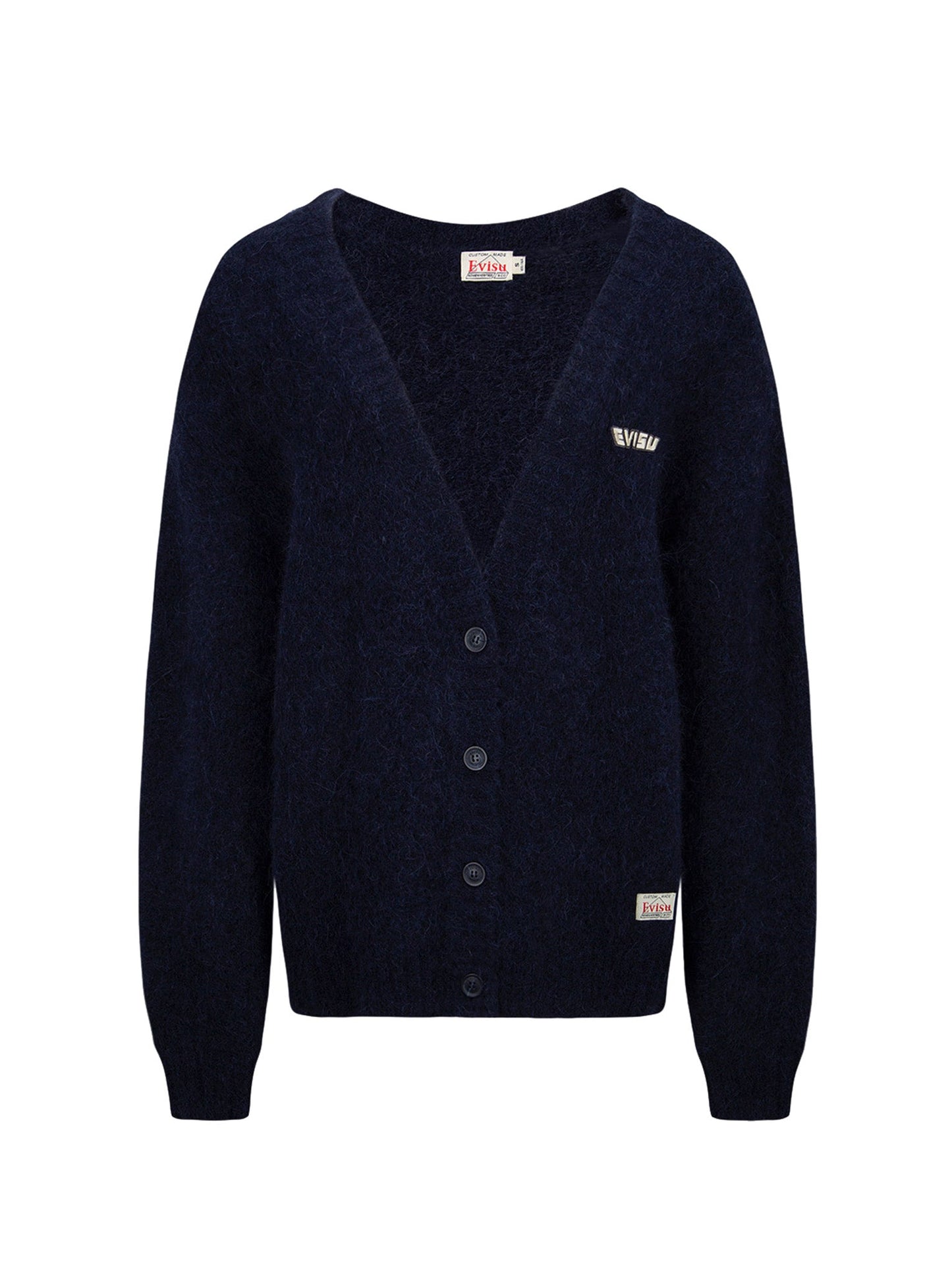 Logo Badge Fluffy Cardigan