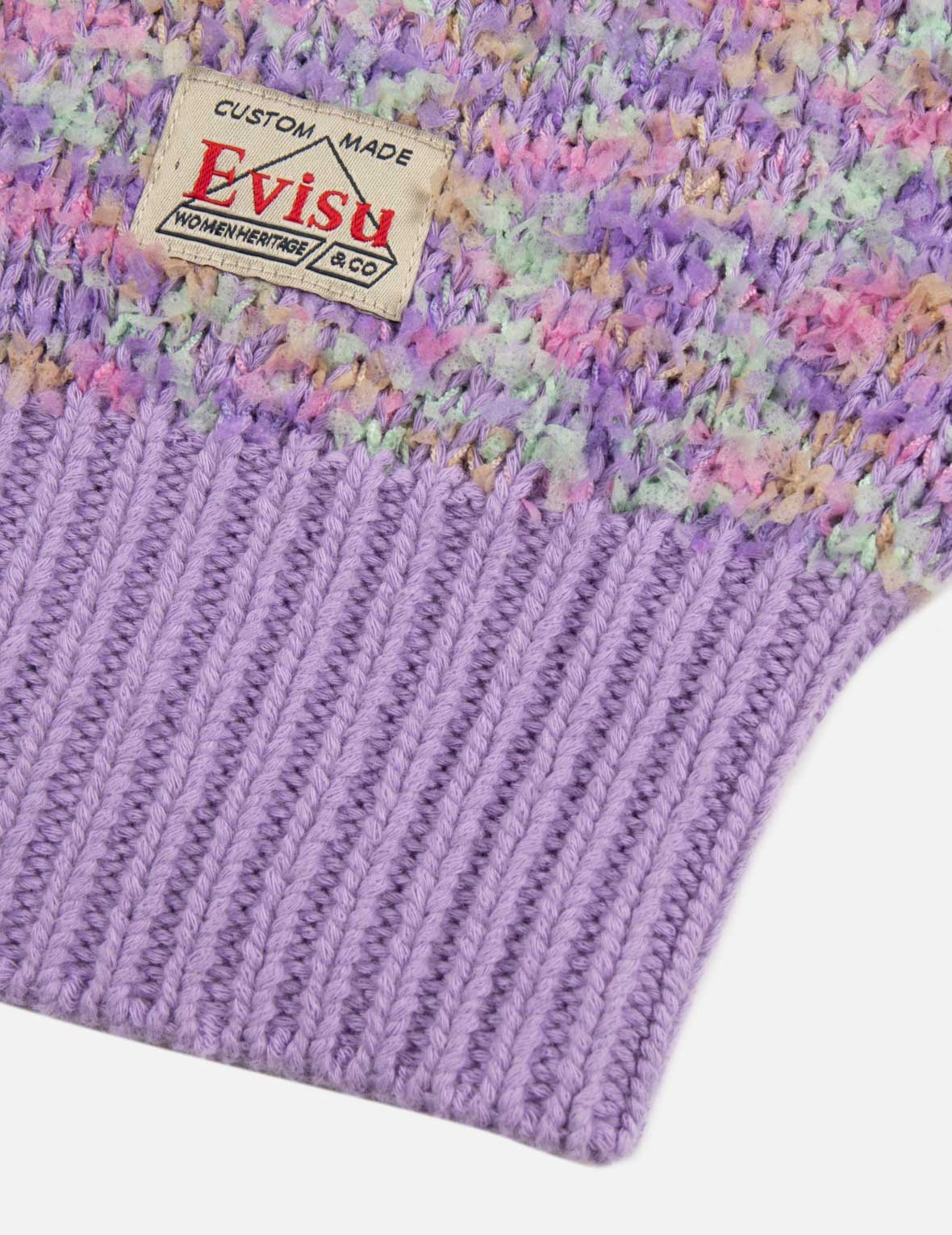 Seagull Embroidery Multi-color Cropped Cardigan – EVISU