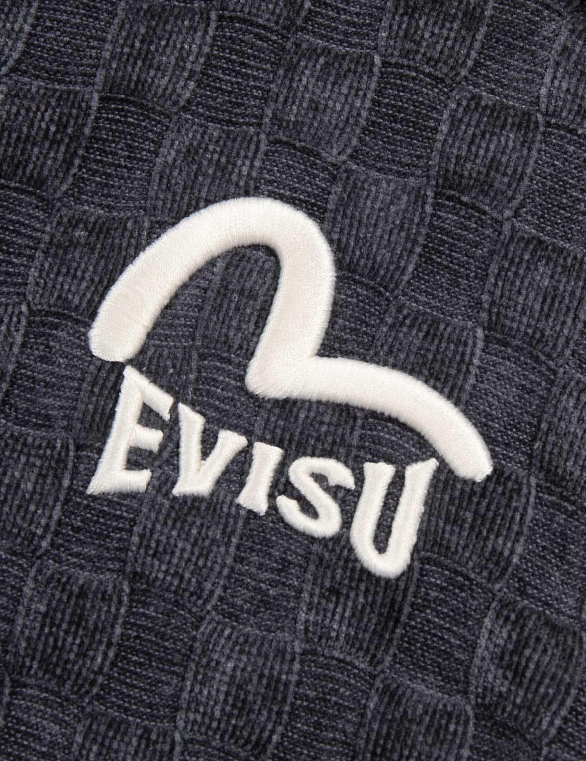 Seagull and Logo Embroidery Half-Zip Cropped Sweatshirt – EVISU