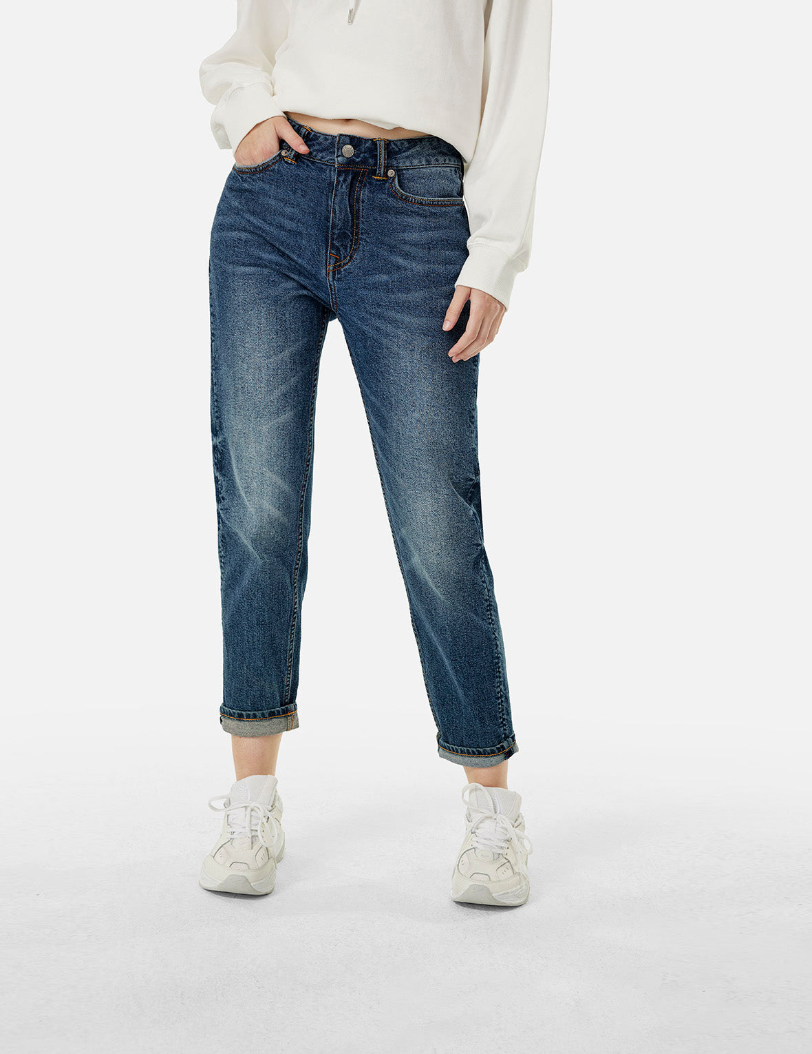 Pixel Seagull Embroidery Relax Jeans – EVISU