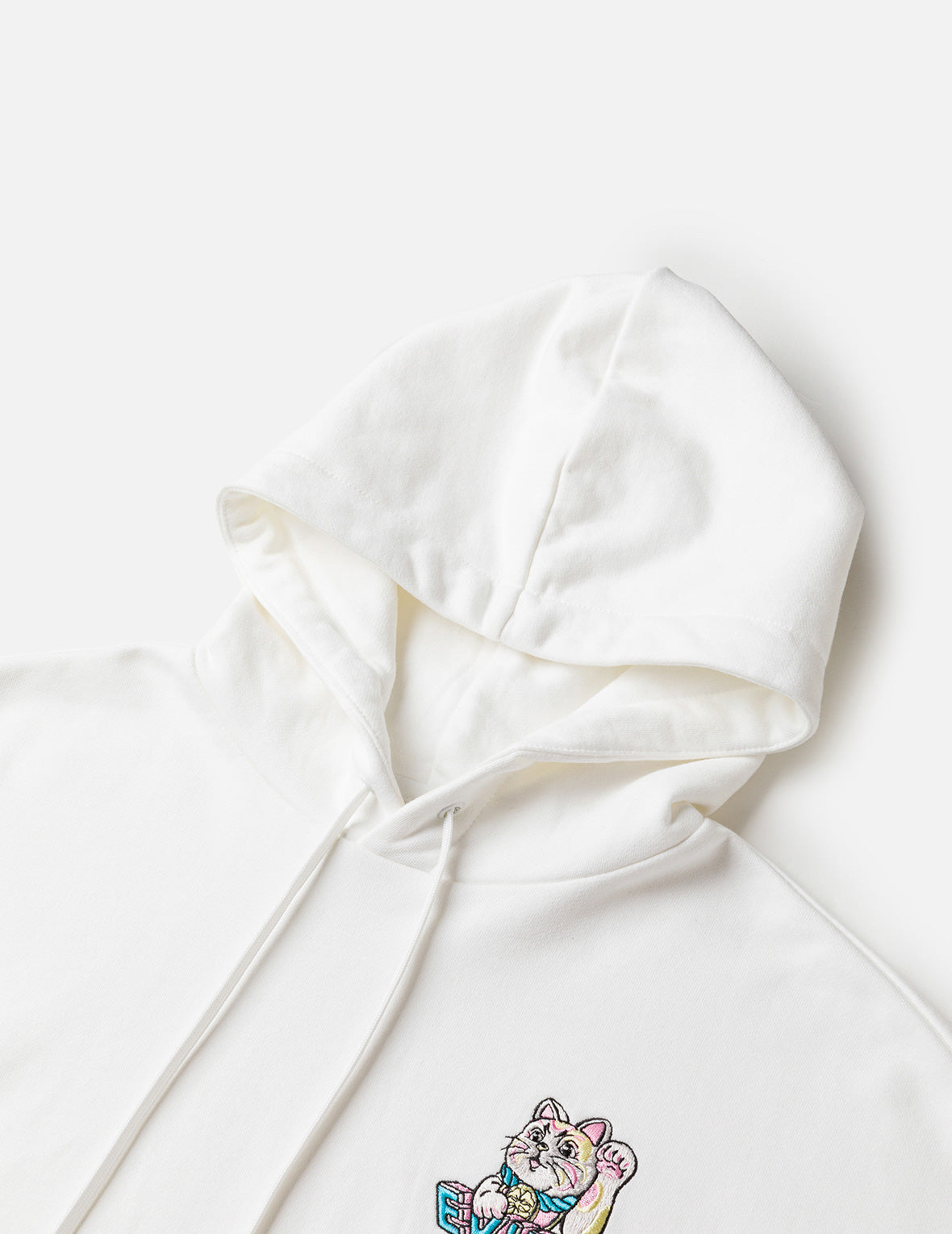 Logo and Fortune Cat Embroidery Oversized Hoodie – EVISU