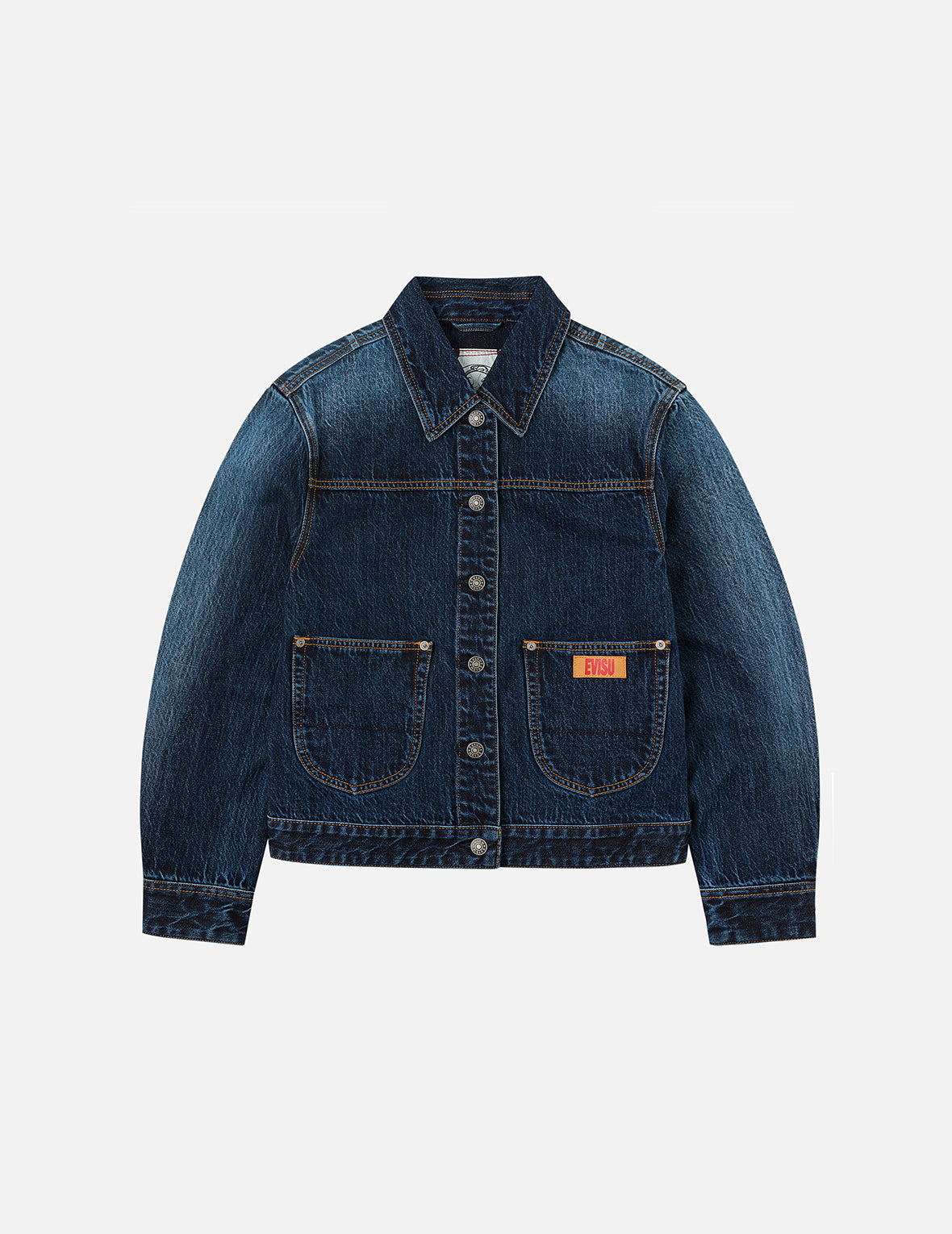 Gradient Print Loose Fit Washed Denim Jacket – EVISU