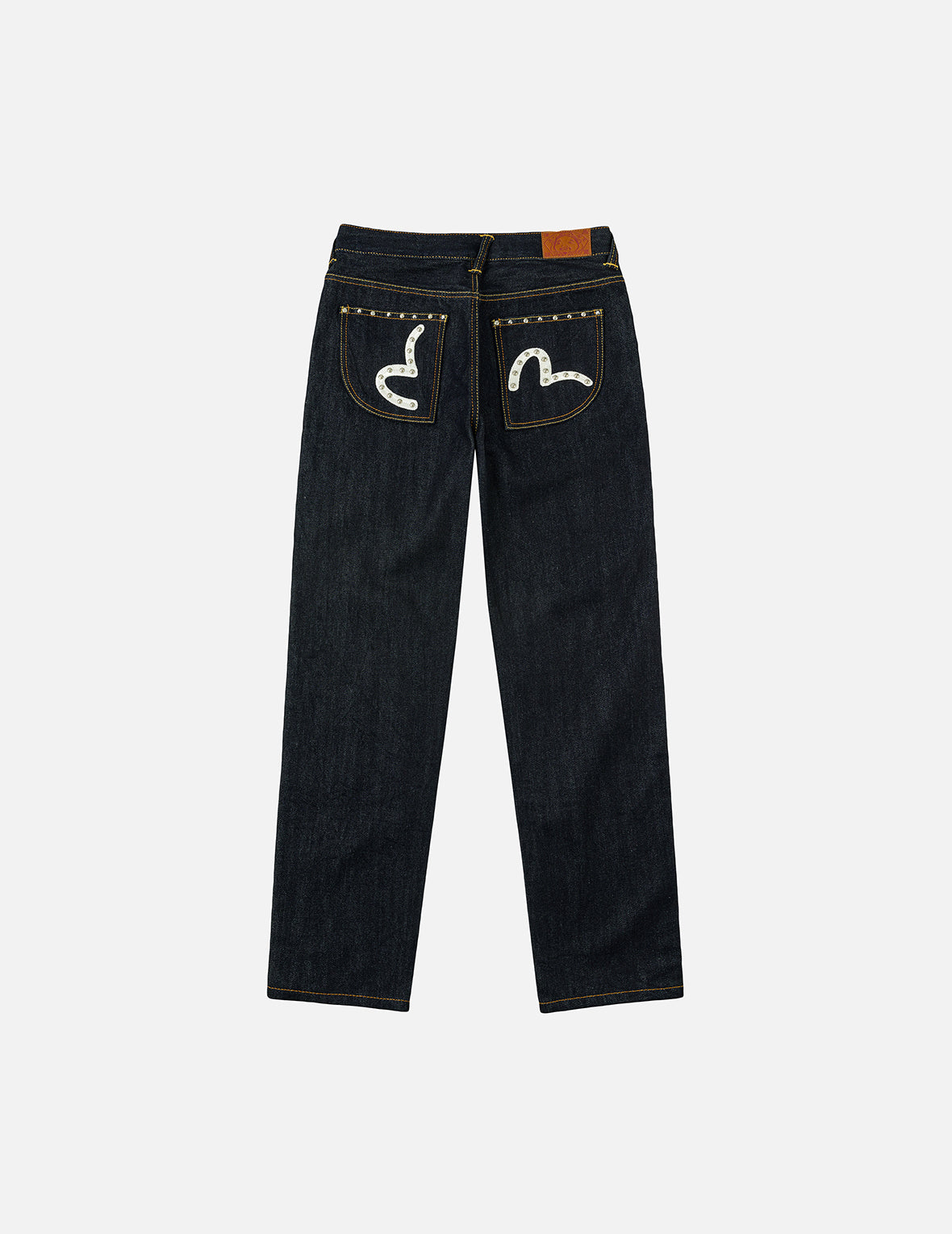 Seagull Embroidery with Metal Studs Relax Fit Jeans – EVISU