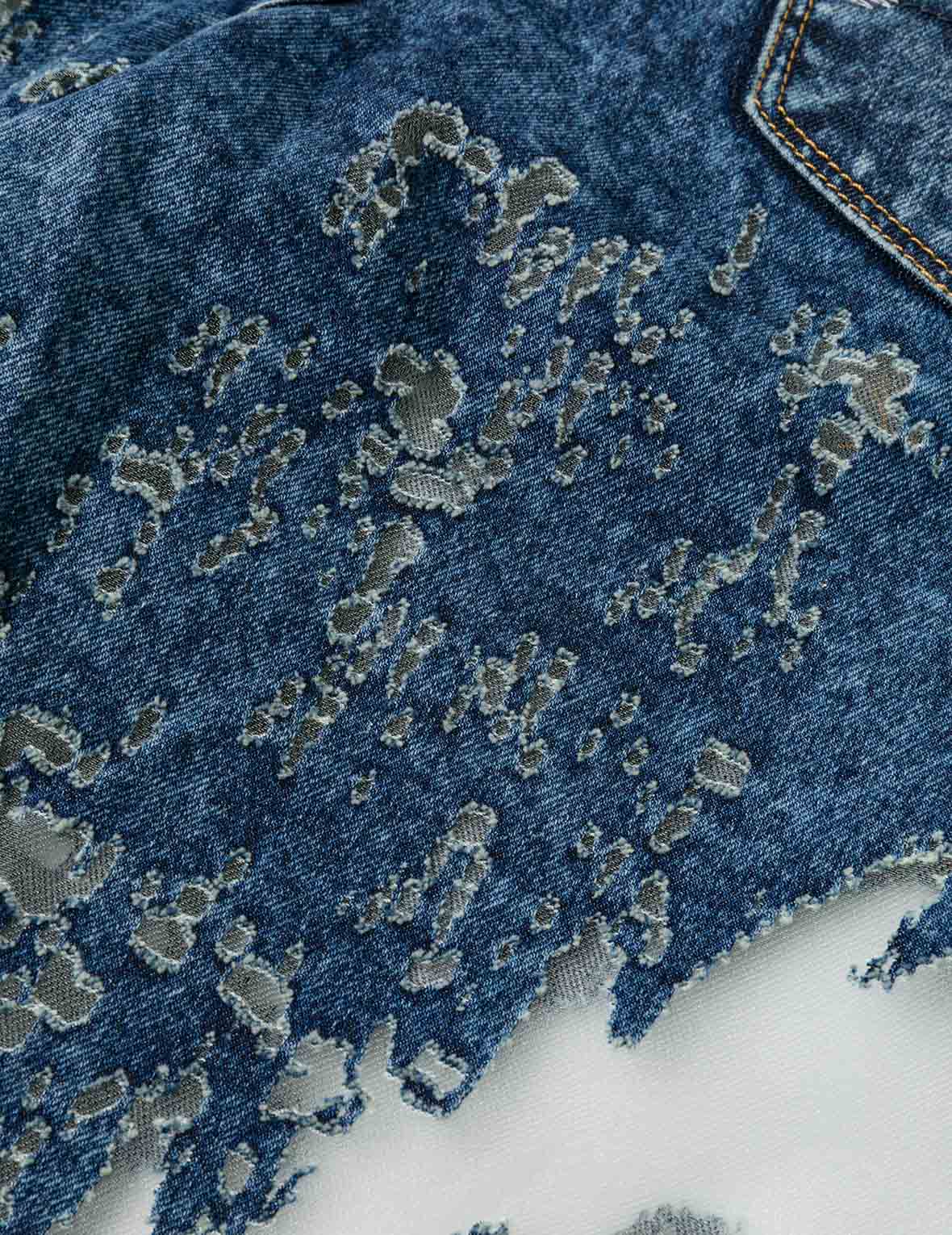 Seagull Embroidery Fashion Fit Burn-Out Fashion Fit Jeans – EVISU