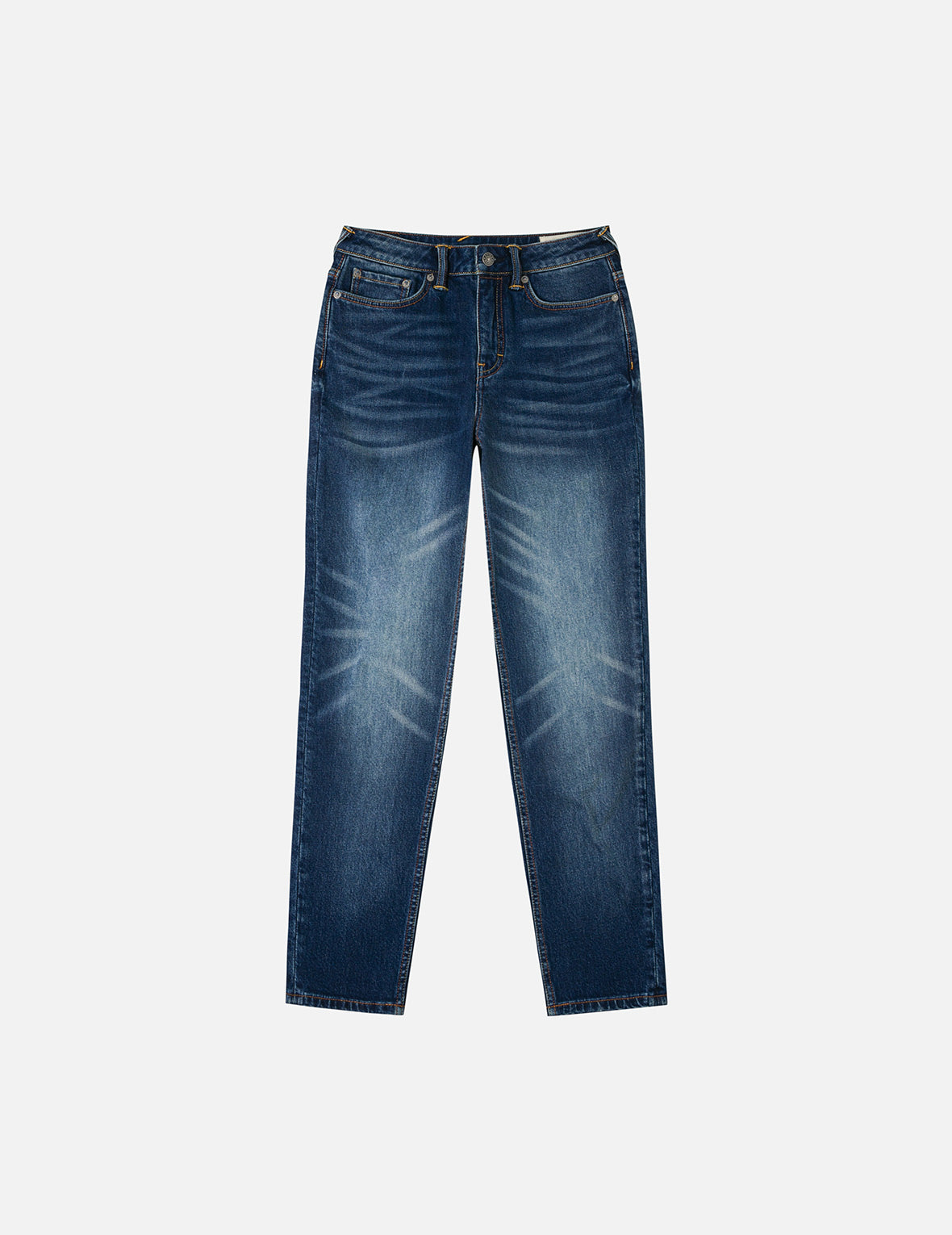 Hollow Fuzzy Cat and Seagull Embroidery Relax Fit Jeans – EVISU