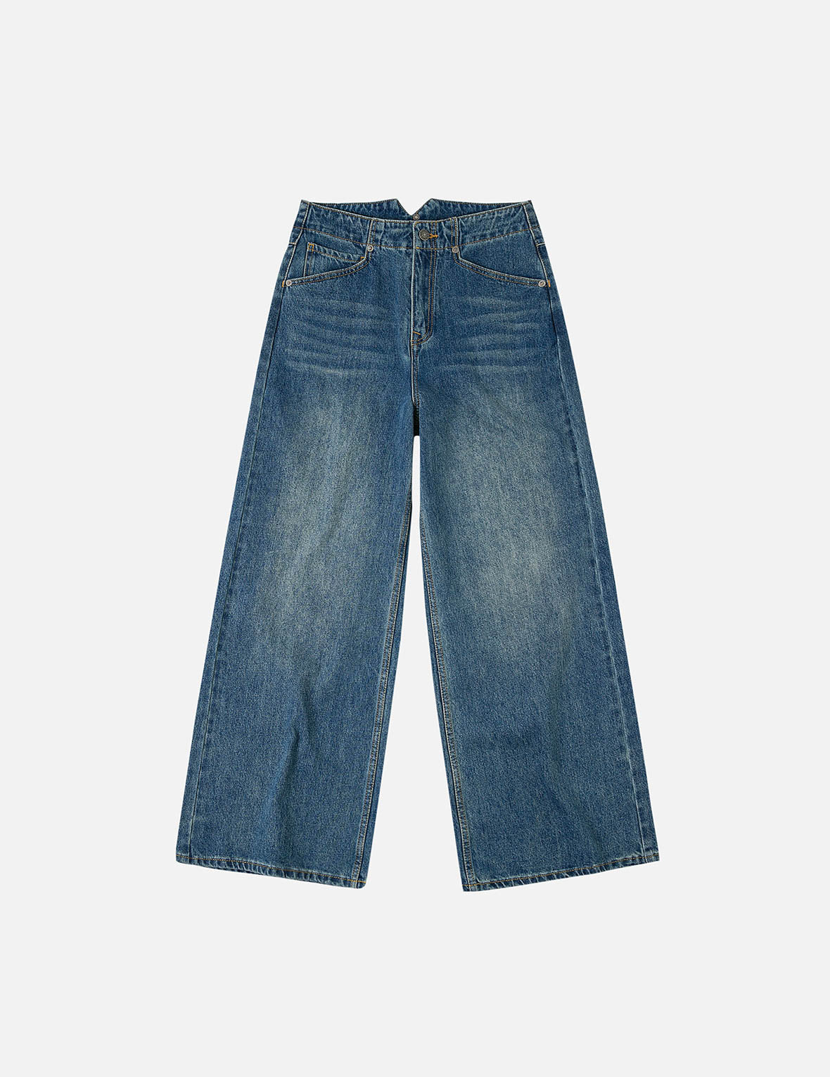 evisu デニム　レディース　28 Seagull Print Wide-Leg Jeans – EVISU