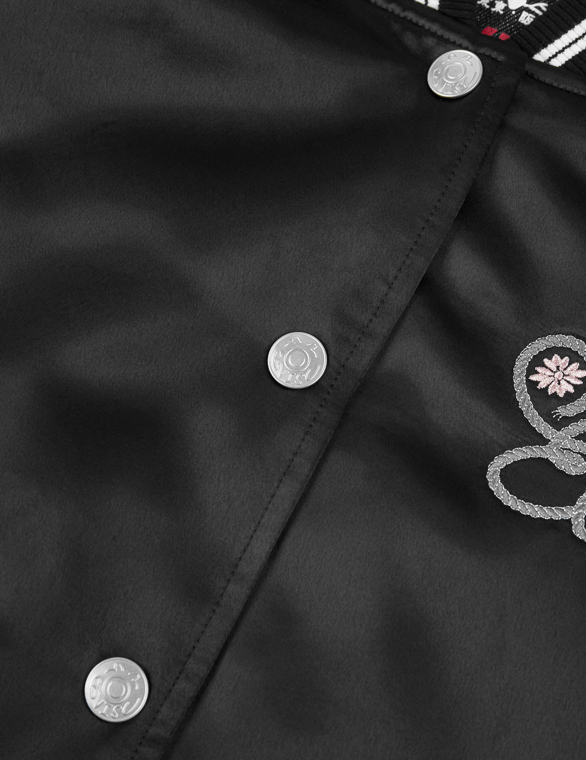 Logo and Fuzzy Cat Embroidery Fashion Fit Varsity Jacket – EVISU