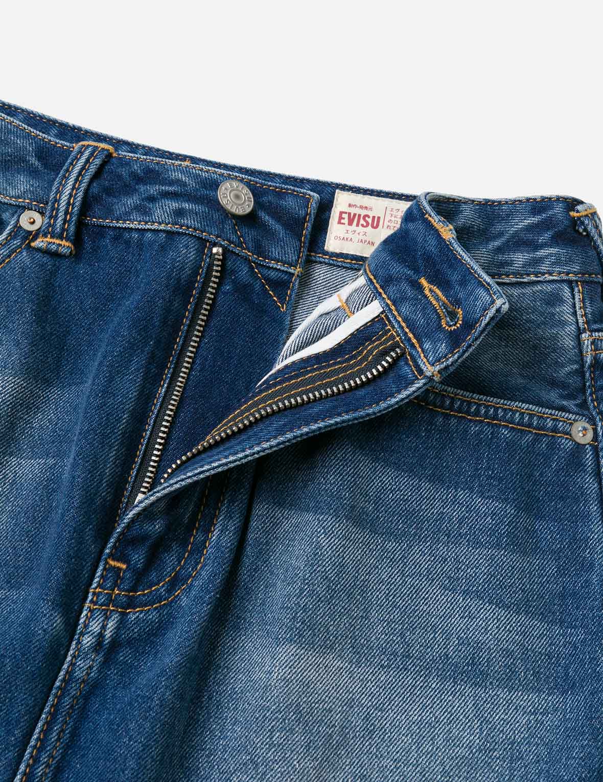 Logo Print Fashion Fit Detachable Denim Skirt