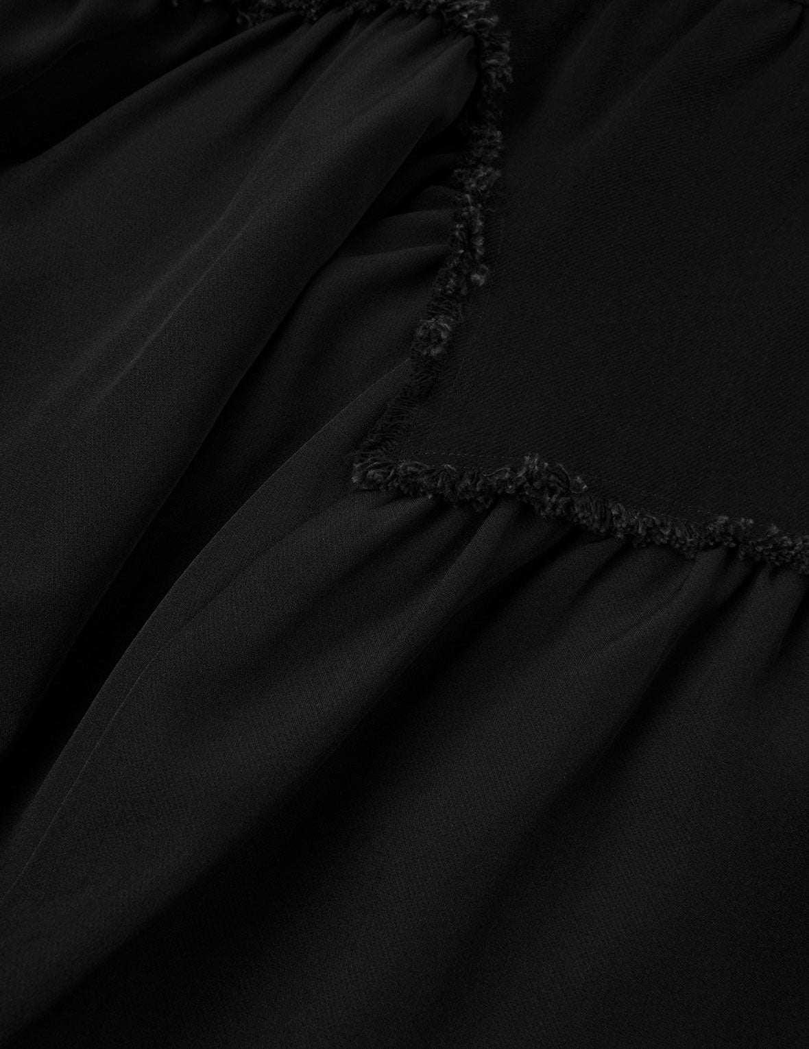 Seagull-inspired Asymmetrical Ruffles Oversized Midi Skirt