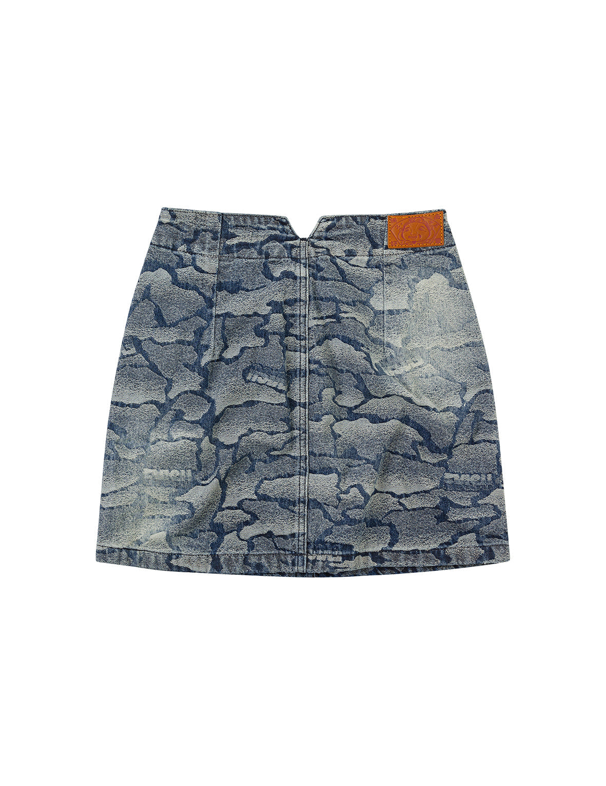 Allover Ishigaki Camouflage Jacquard Fashion Fit Denim Skirt