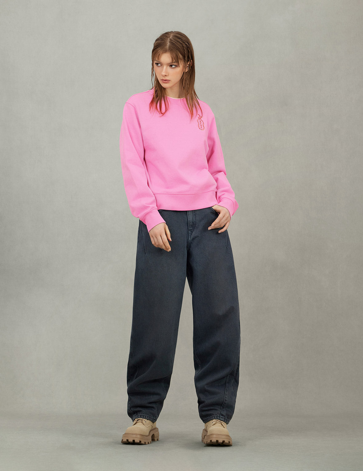 Cat and Logo Embroidery Regular Fit Sweatshirt – EVISU