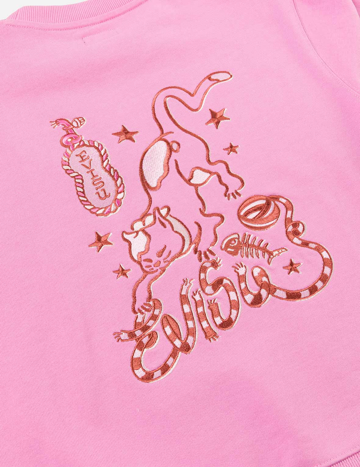 Cat and Logo Embroidery Regular Fit Sweatshirt – EVISU