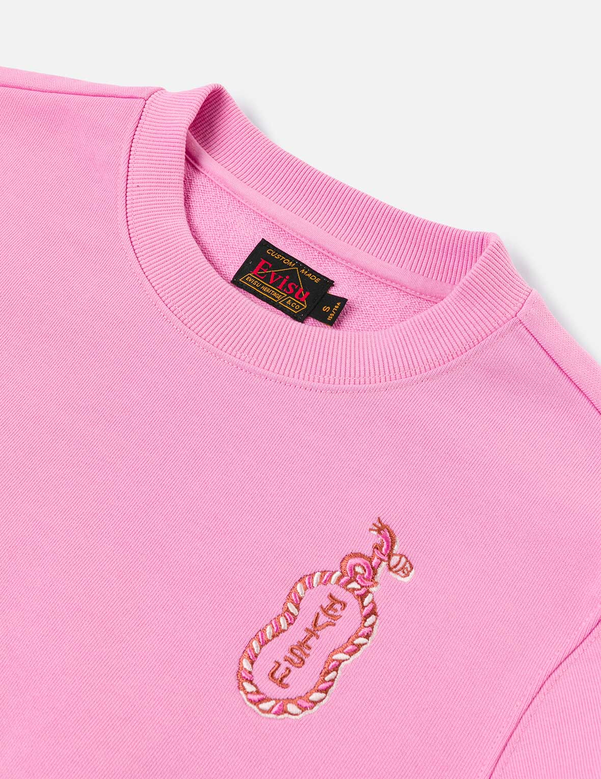 新品　esutoreja Logo embroidery sweat tops Cat and Logo Embroidery Regular Fit Sweatshirt – EVISU