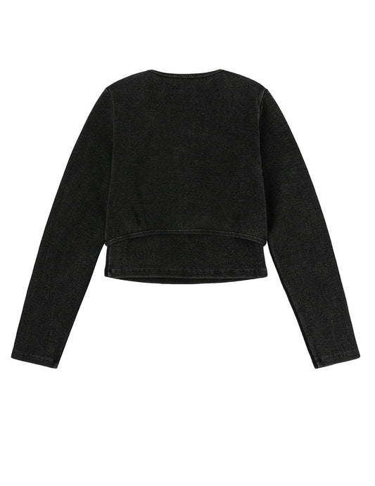 Seagull Embroidery Fashion Fit Knitted Vest Jacket
