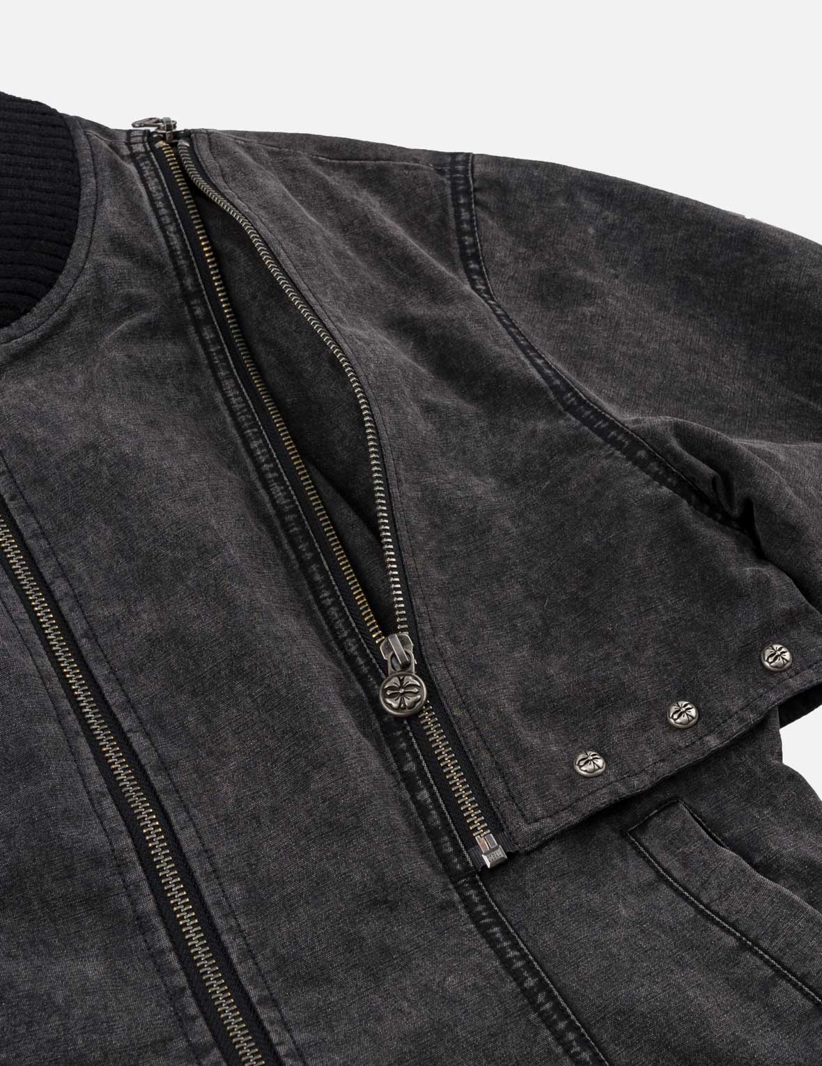 Kamon Studded Detachable Sleeves Jacket