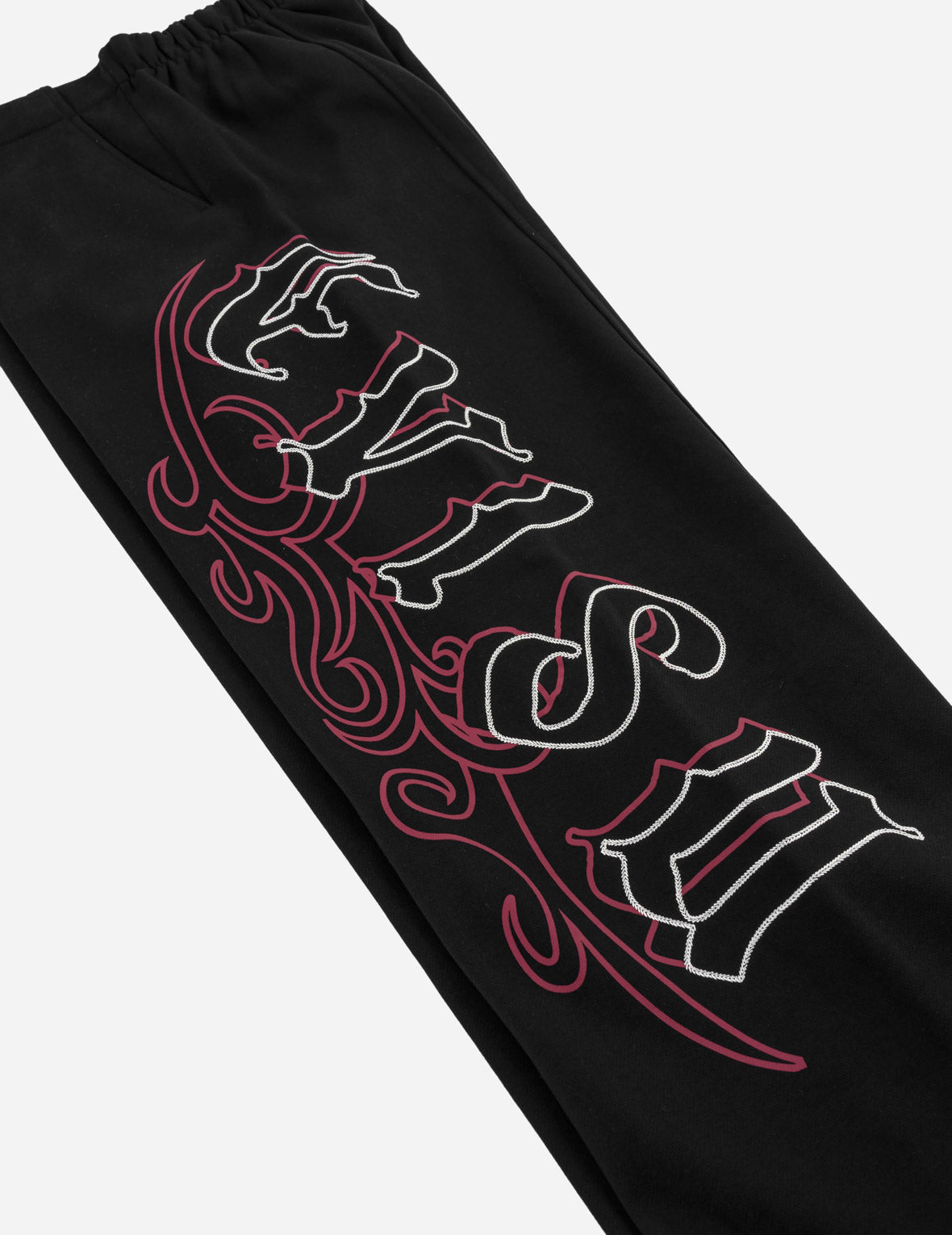 Gothic EVISU Logo Embroidered Straight Fit Sweatpants