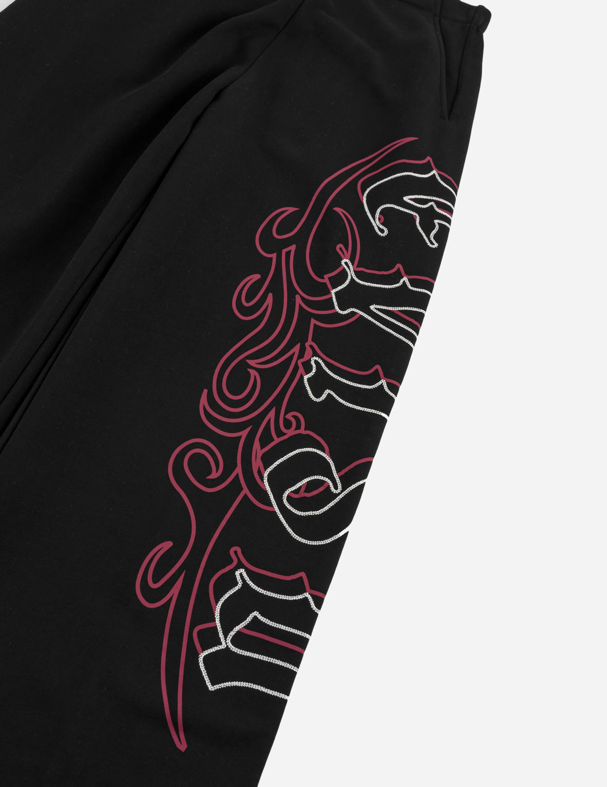 Gothic EVISU Logo Embroidered Straight Fit Sweatpants