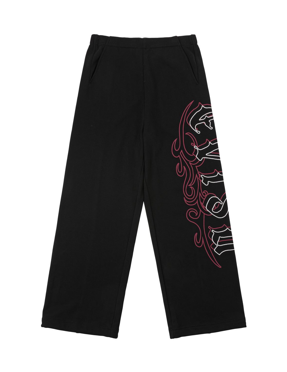 Gothic EVISU Logo Embroidered Straight Fit Sweatpants