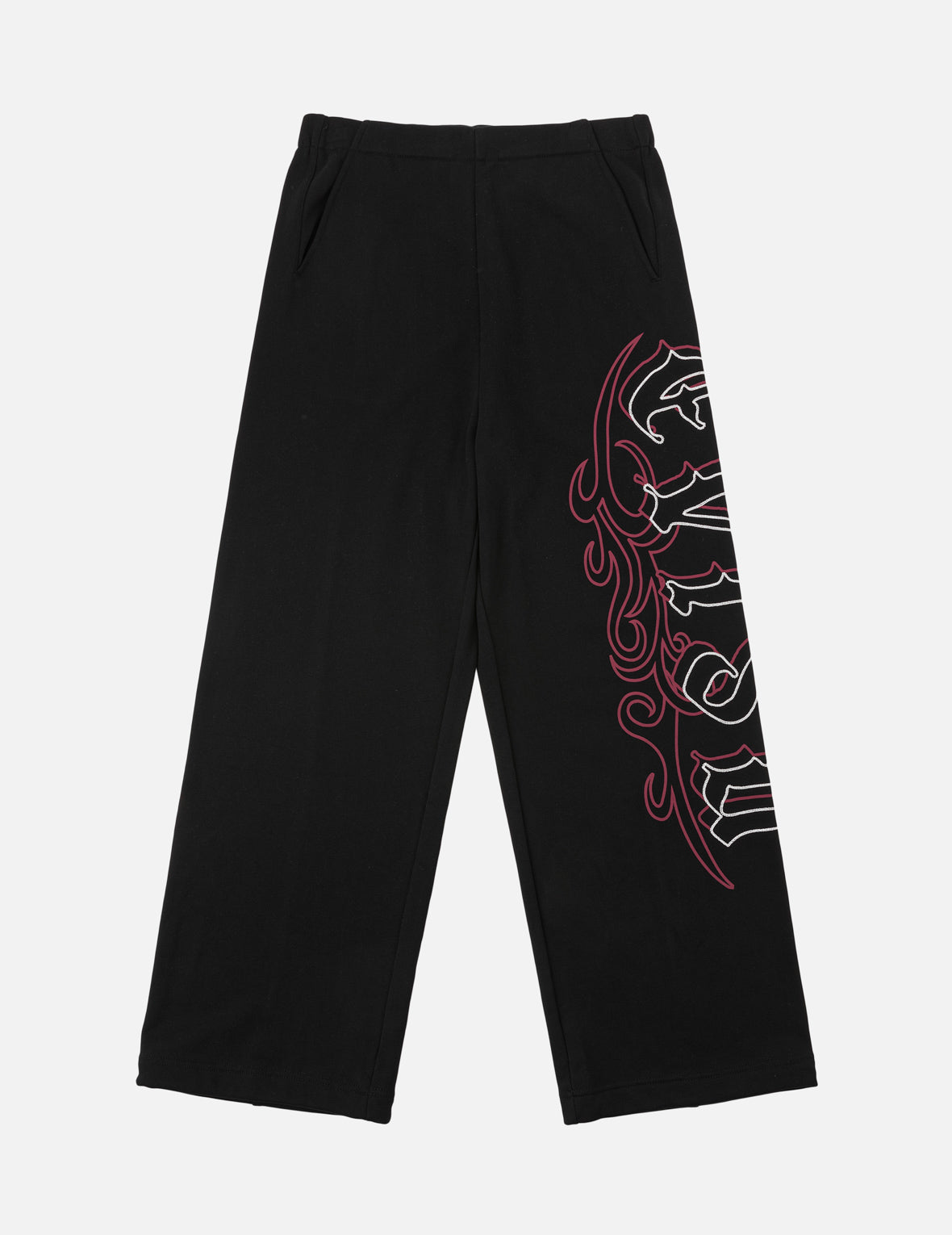 Gothic EVISU Logo Embroidered Straight Fit Sweatpants