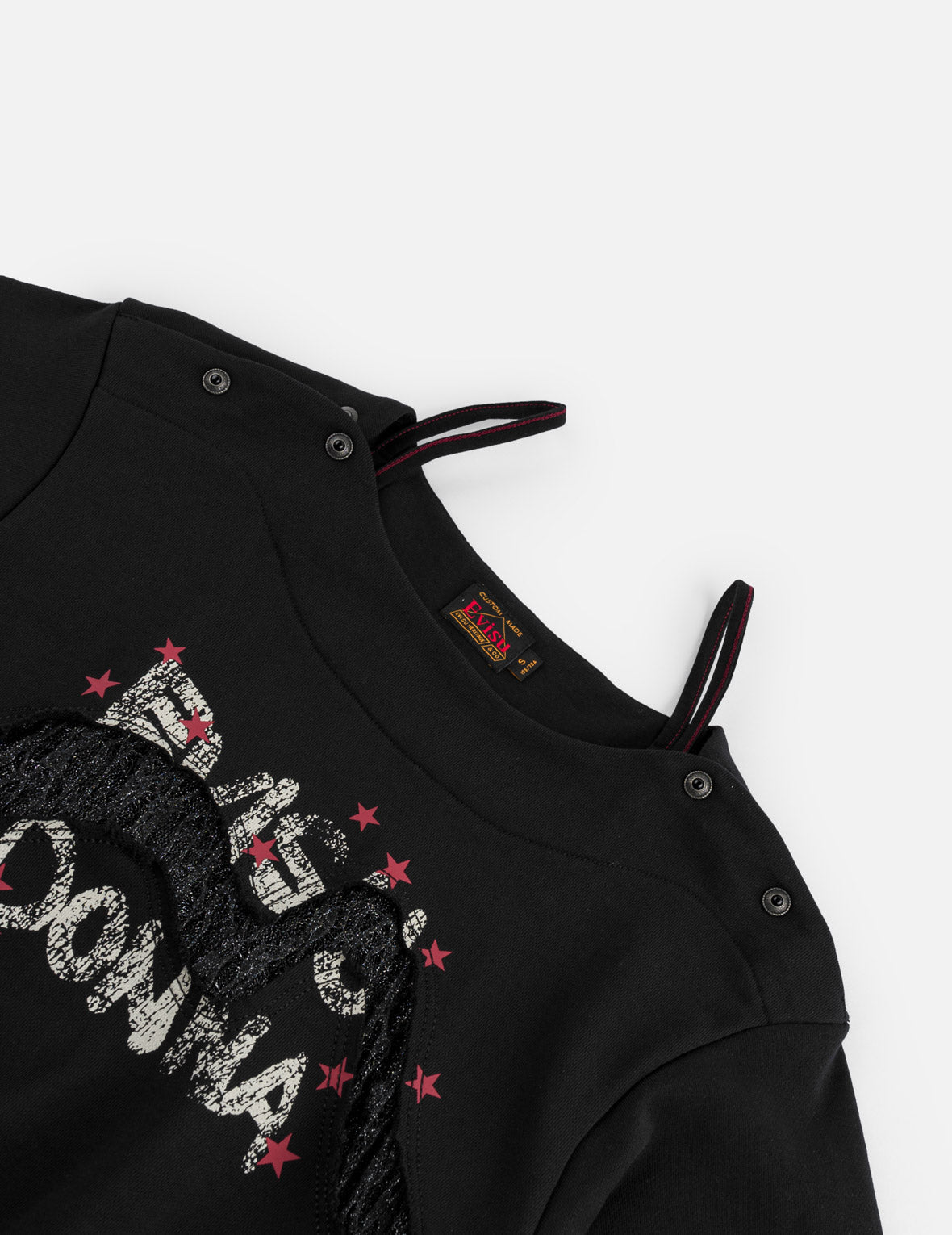 Daicock Appliqued Boat Neck Sweatshirt