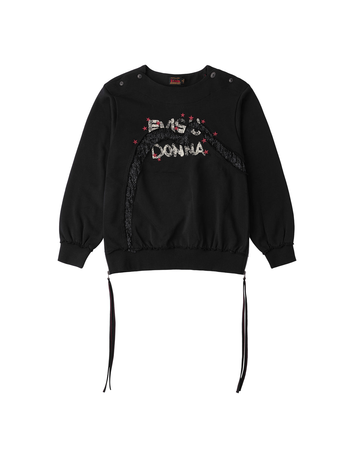 Daicock Appliqued Boat Neck Sweatshirt