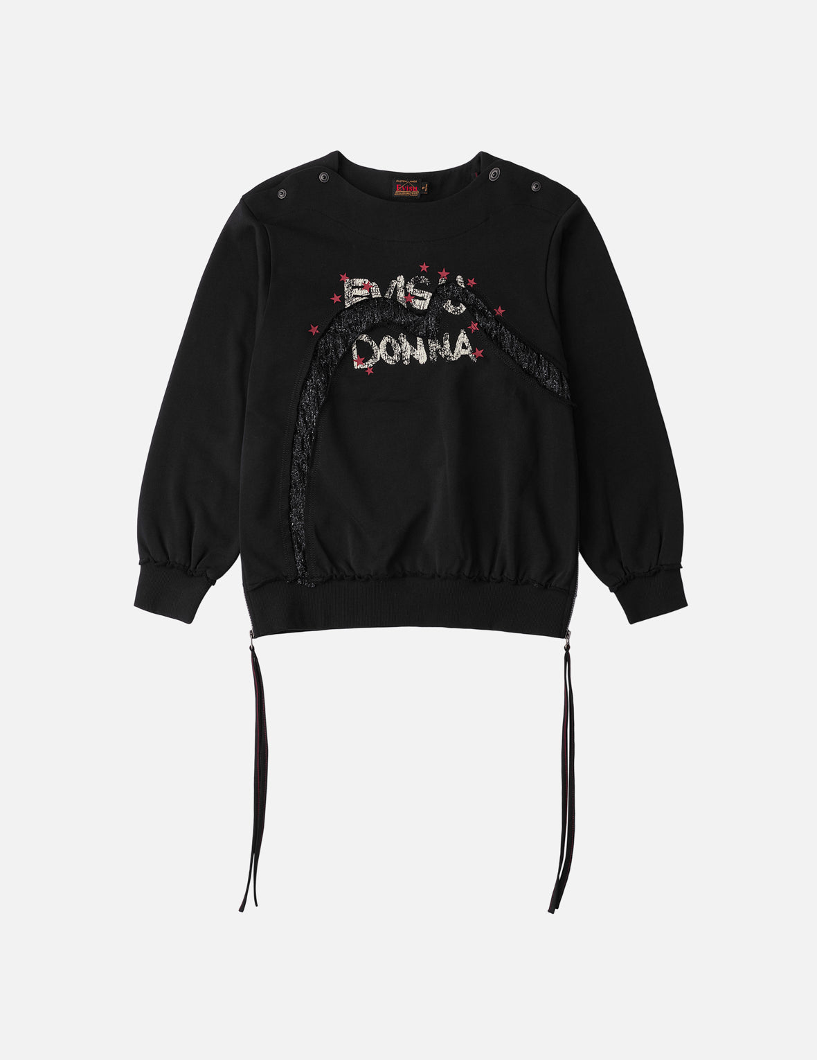 Daicock Appliqued Boat Neck Sweatshirt