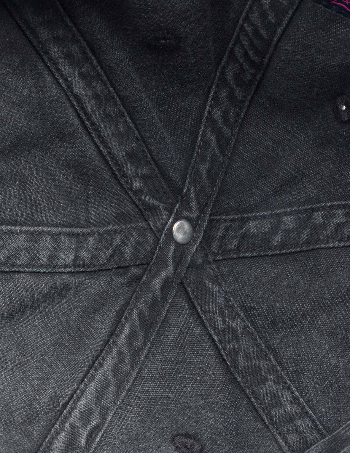 EVISU X ICECREAM 商标棒球帽 – 黑色洗水