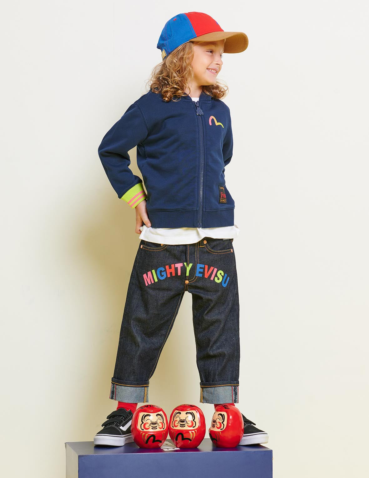 Seagull and Slogan Regular Fit Denim Jeans – EVISU Seagull and Slogan Regular Fit Denim Jeans – EVISU