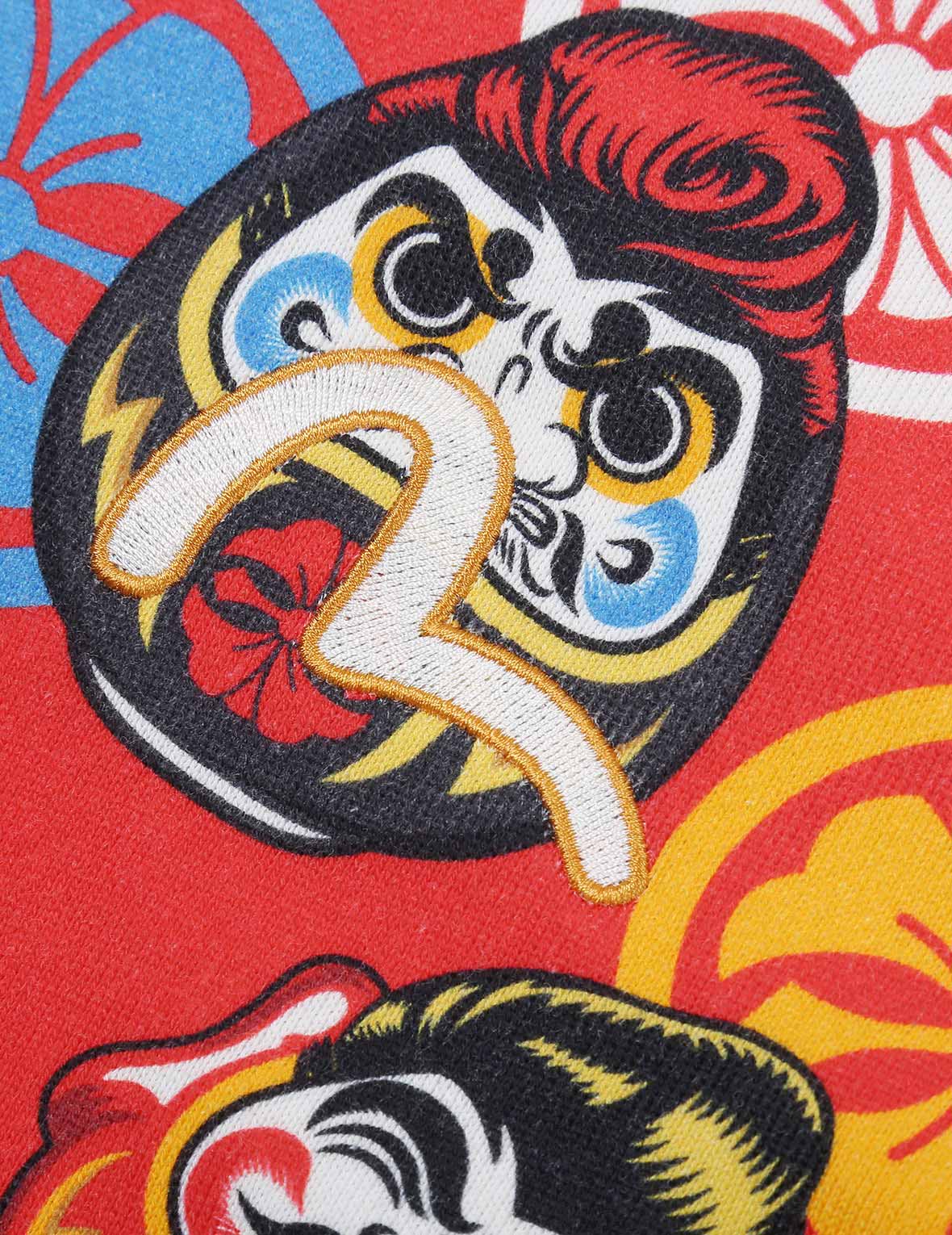 Allover Pompadour Daruma Print Hooded Sweatshirt – EVISU