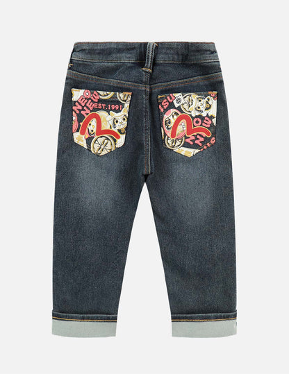 Daruma Buddies Print Pocket Jeans – EVISU