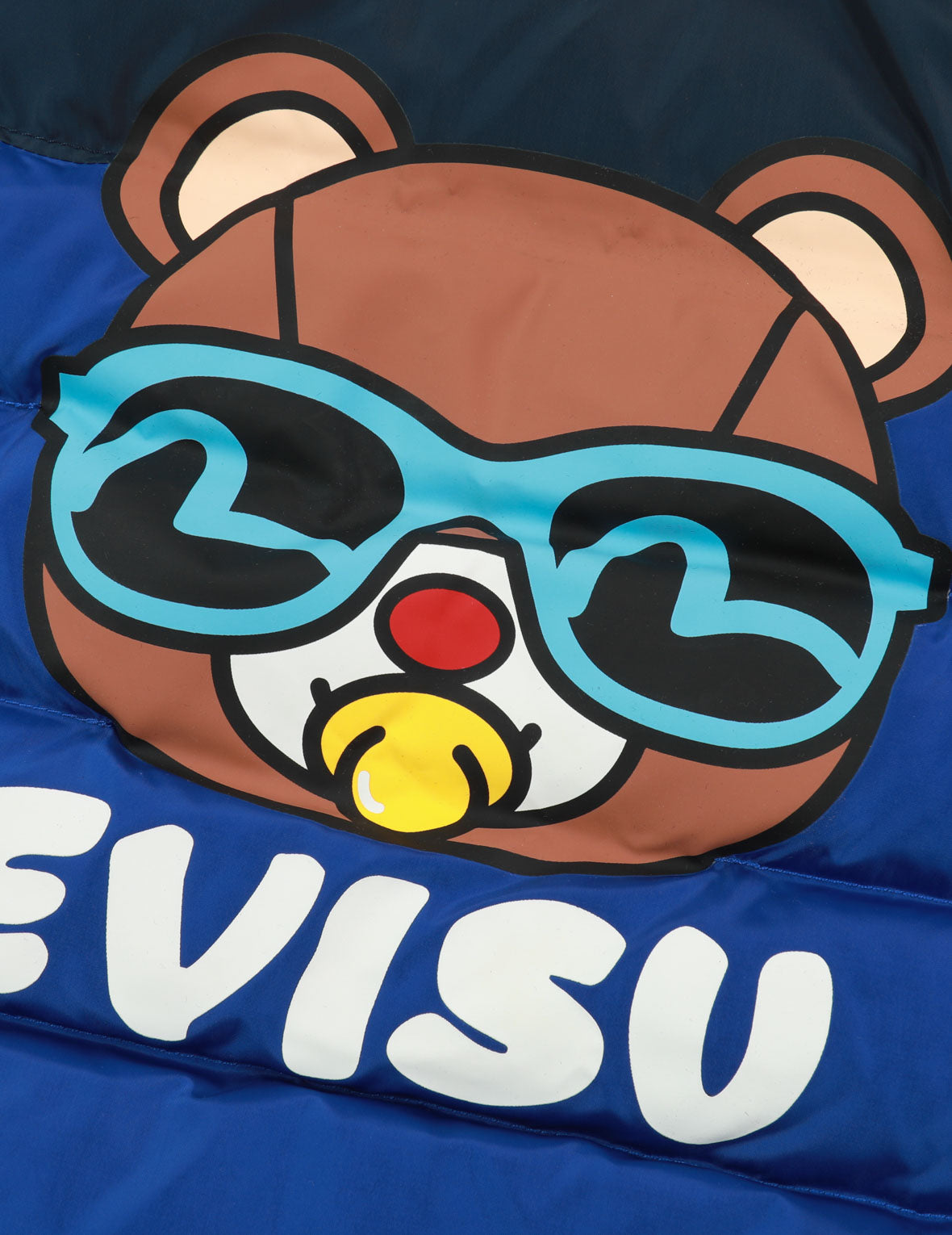 Bear Print Colorblock Down Jacket – EVISU