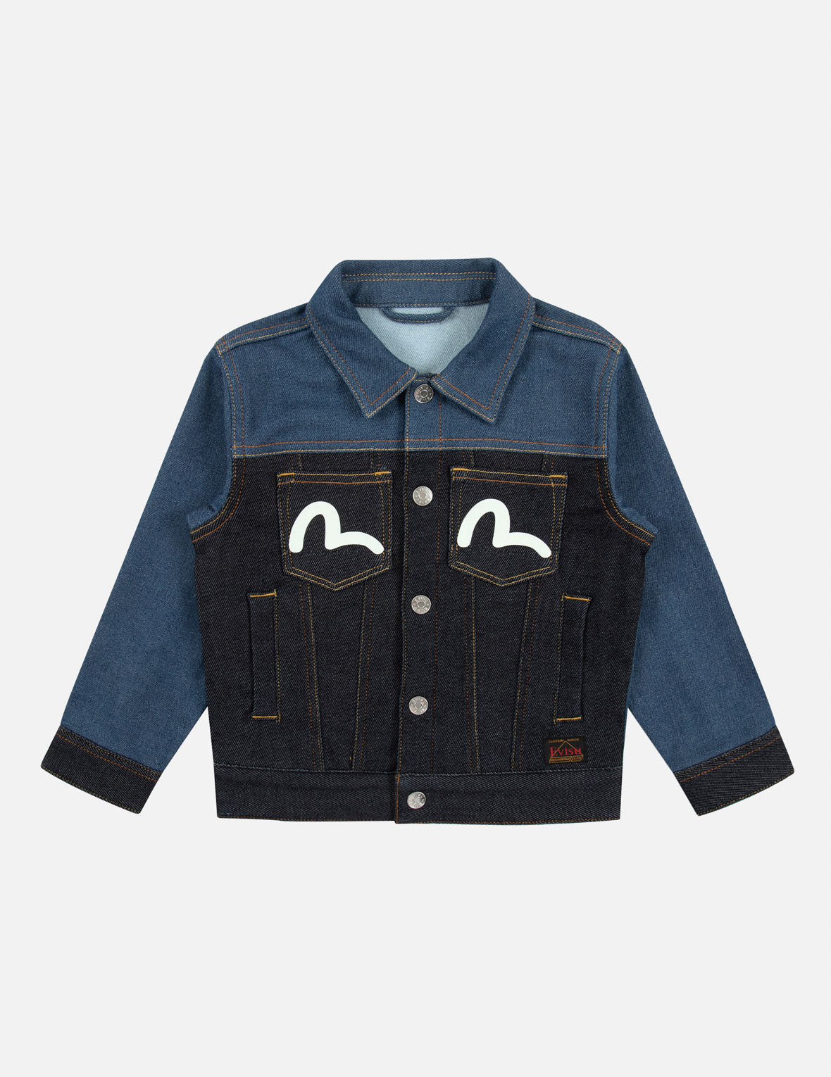 Kamon Embossed Denim Jacket – EVISU