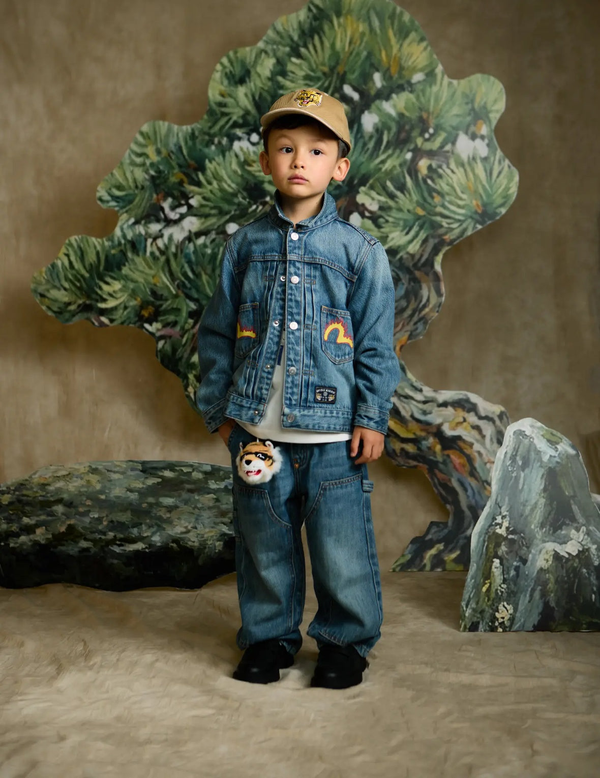 Leopard Head Embroidered Denim Jacket – EVISU
