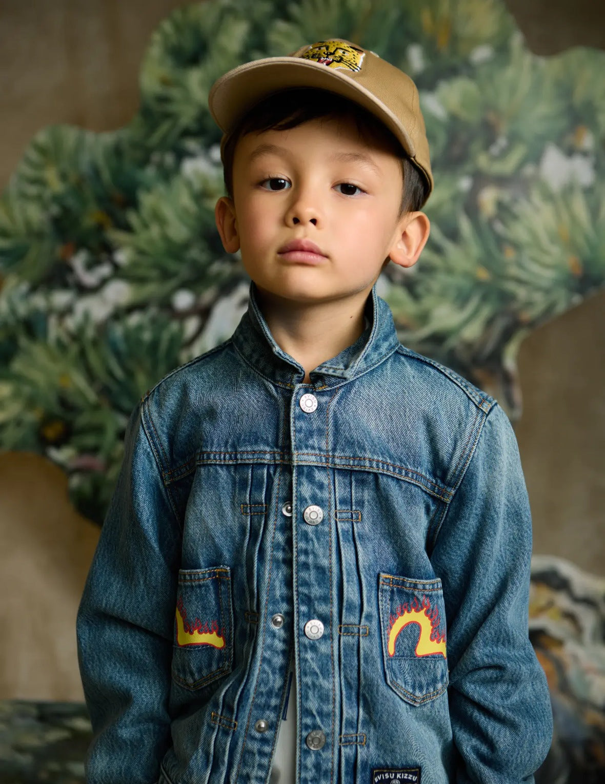 Leopard Head Embroidered Denim Jacket – EVISU