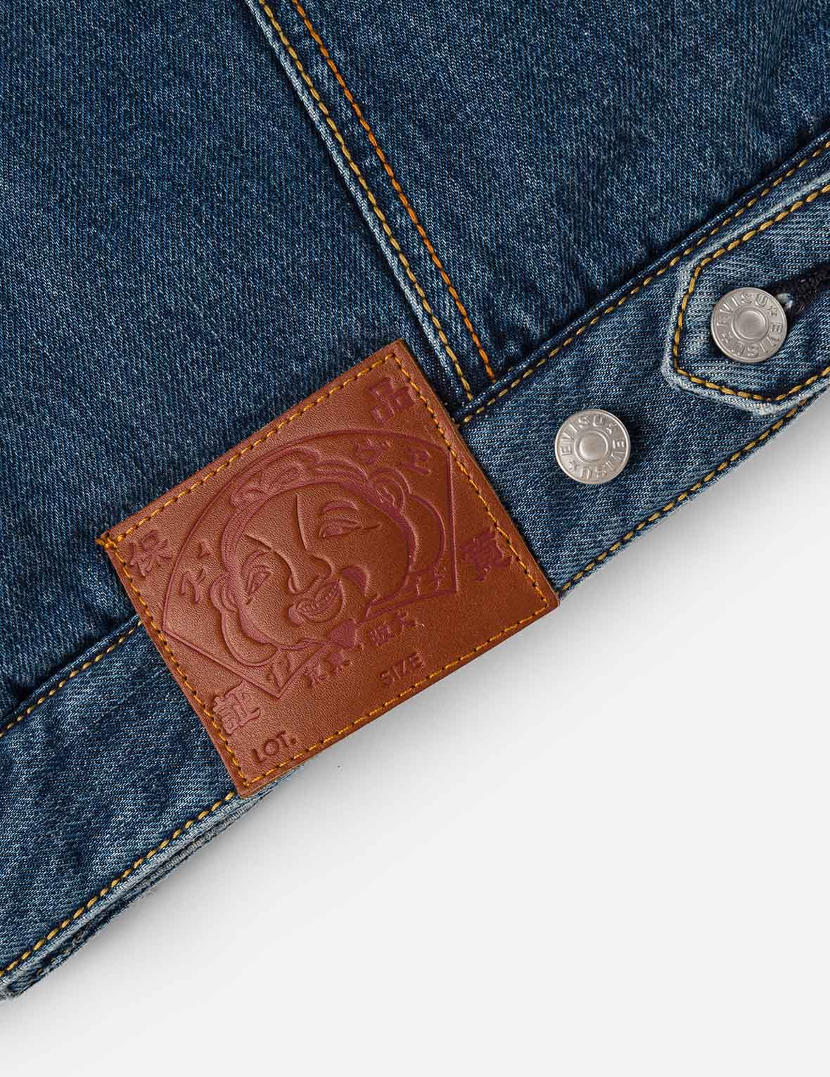 EVISU X MOOSE KNUCKLES Ukiyo-e Wave Denim Jacket