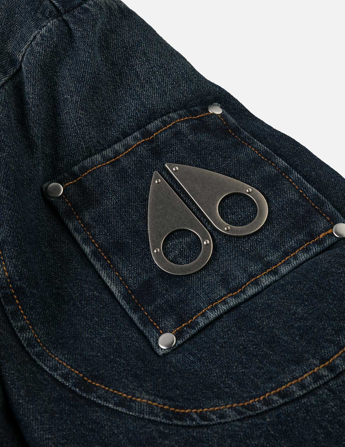 EVISU X MOOSE KNUCKLES Ukiyo-e Denim Bomber Down