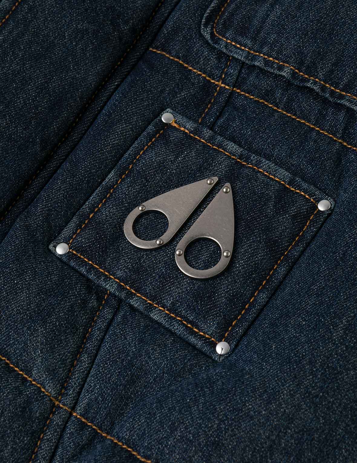 EVISU X MOOSE KNUCKLES Ukiyo-e Denim Vest Down