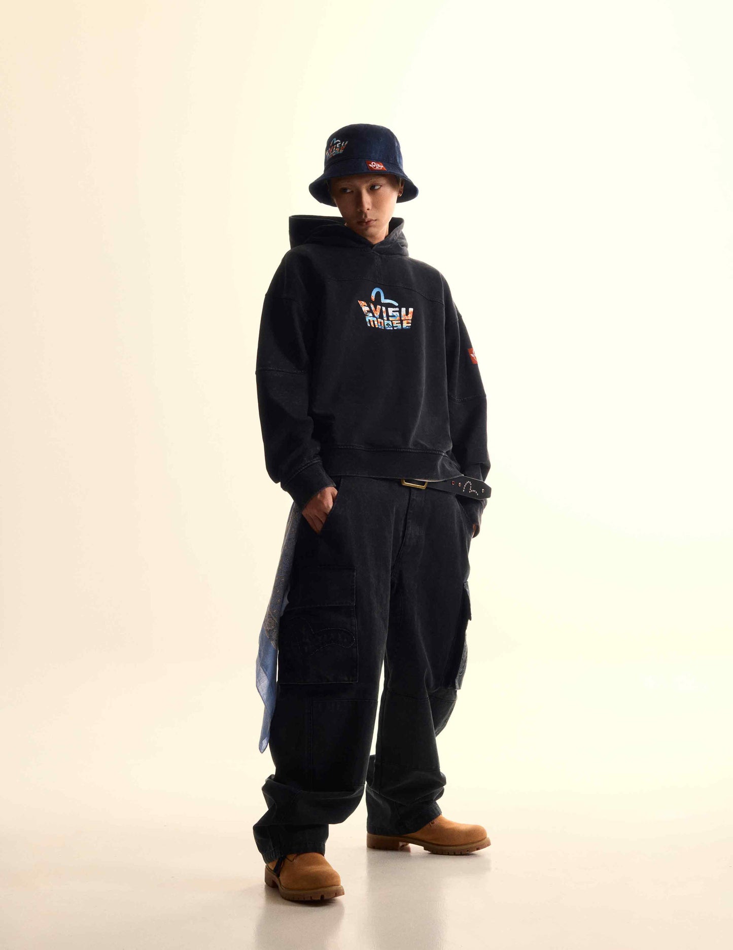 EVISU X MOOSE KNUCKLES Ukiyo-e Fisherman Hat