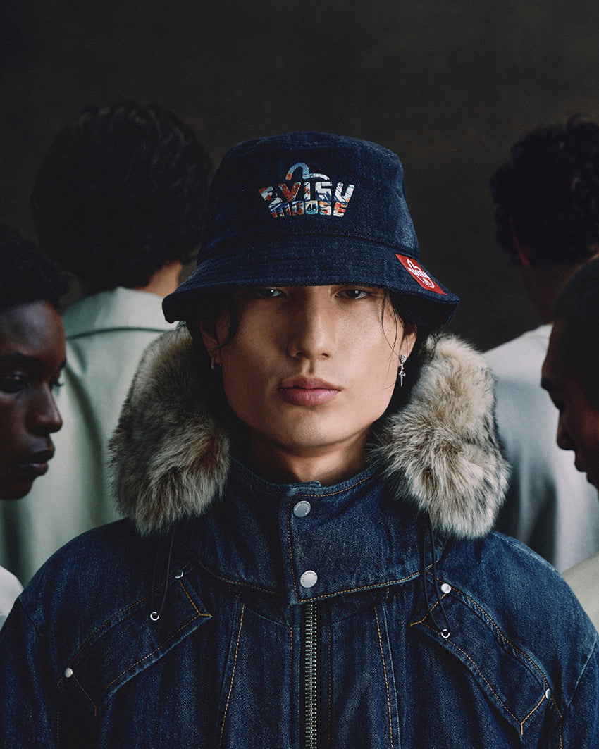 EVISU X MOOSE KNUCKLES Ukiyo-e Fisherman Hat