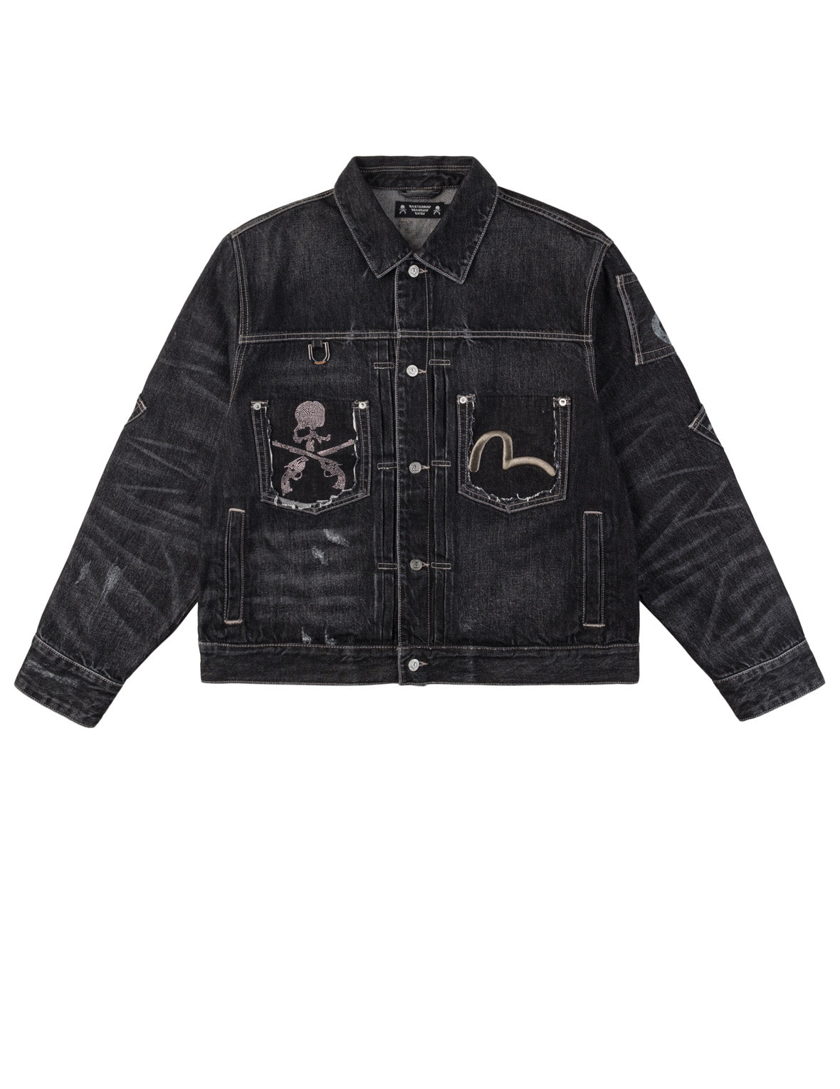 EVISU x mastermind JAPAN x roarguns 水洗多口袋Type II牛仔夹克