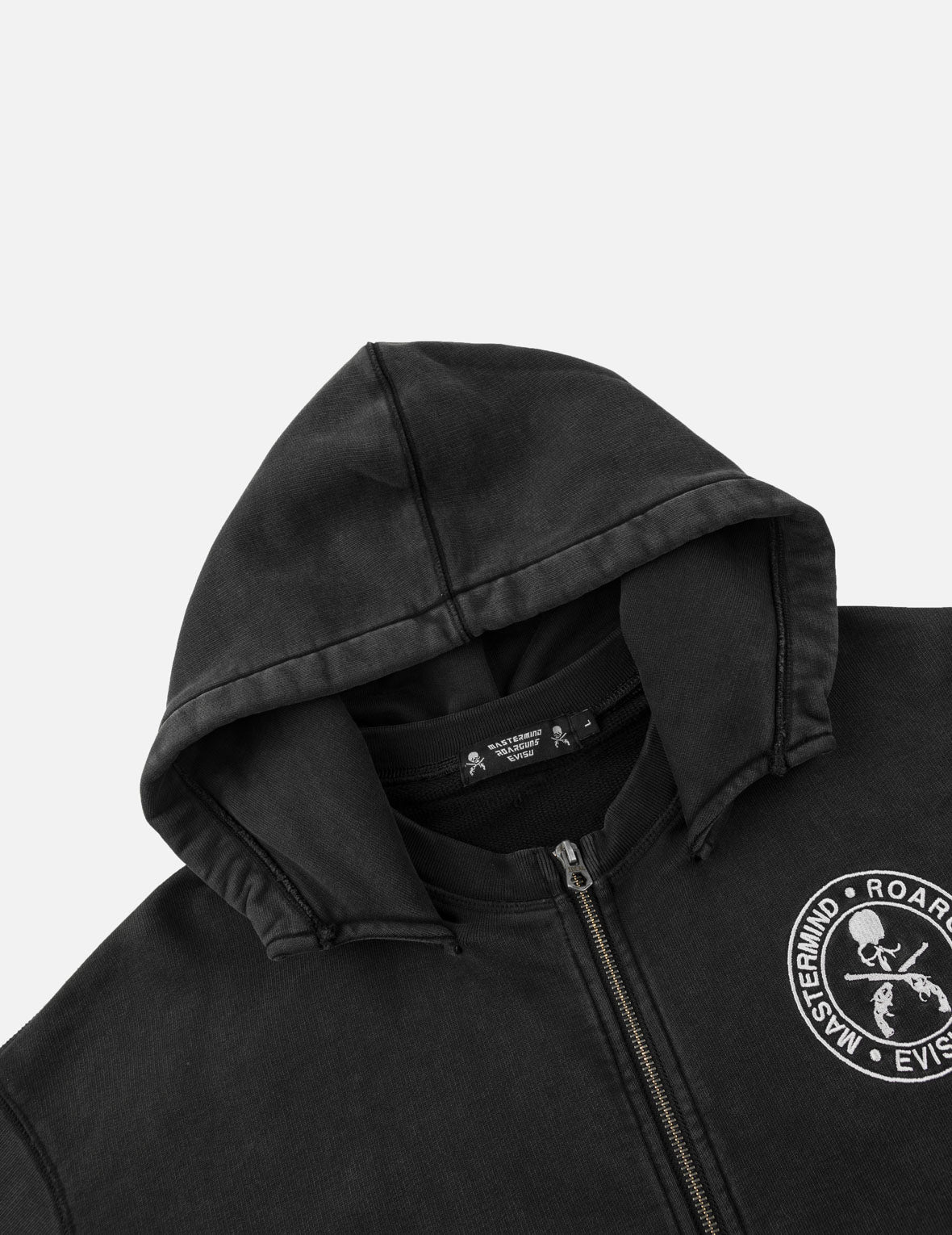 EVISU x mastermind JAPAN x roarguns 双枪骷髅大M后加帽卫衣